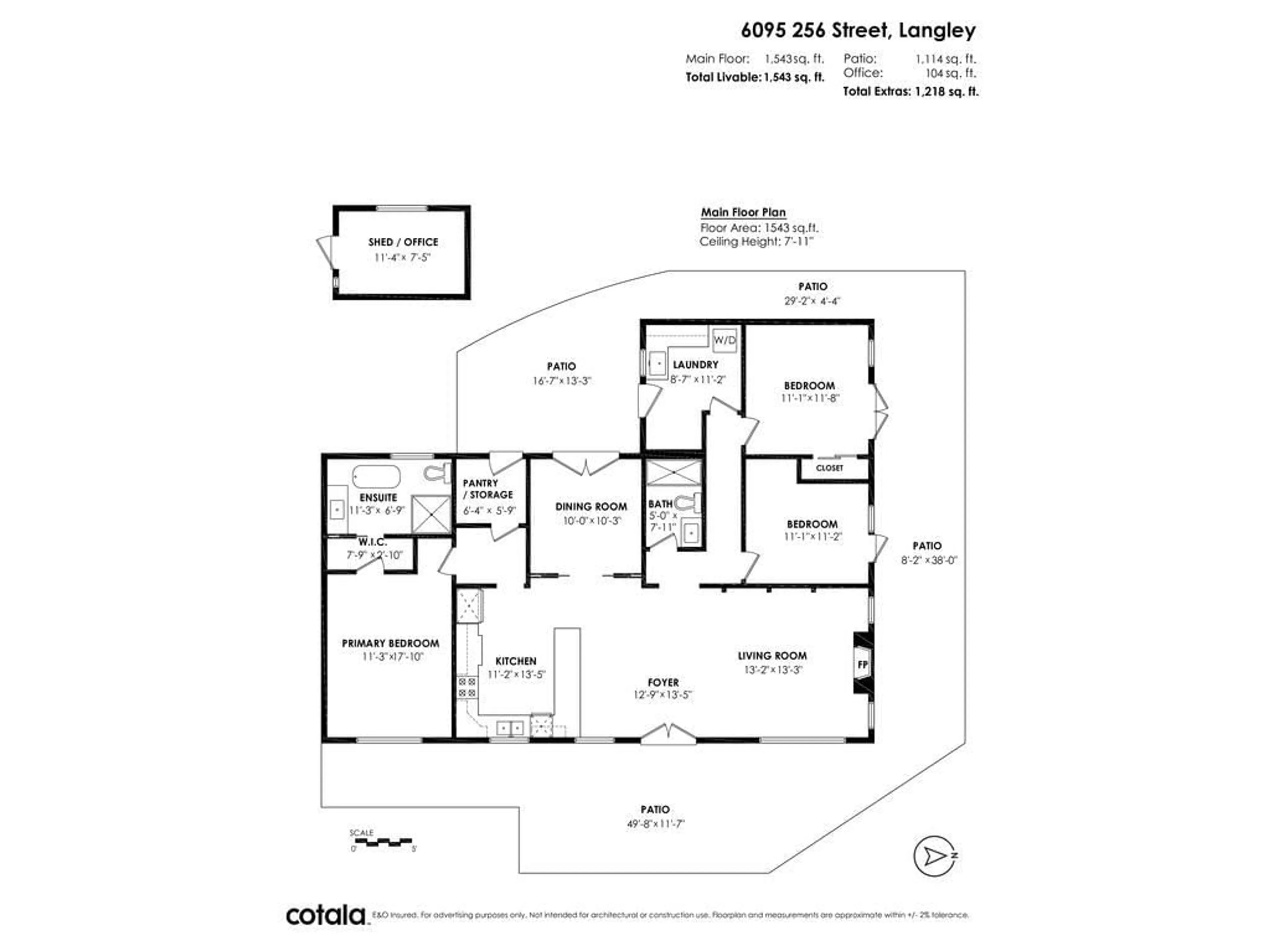 Floor plan for 6095 256, Langley British Columbia V4W1K1