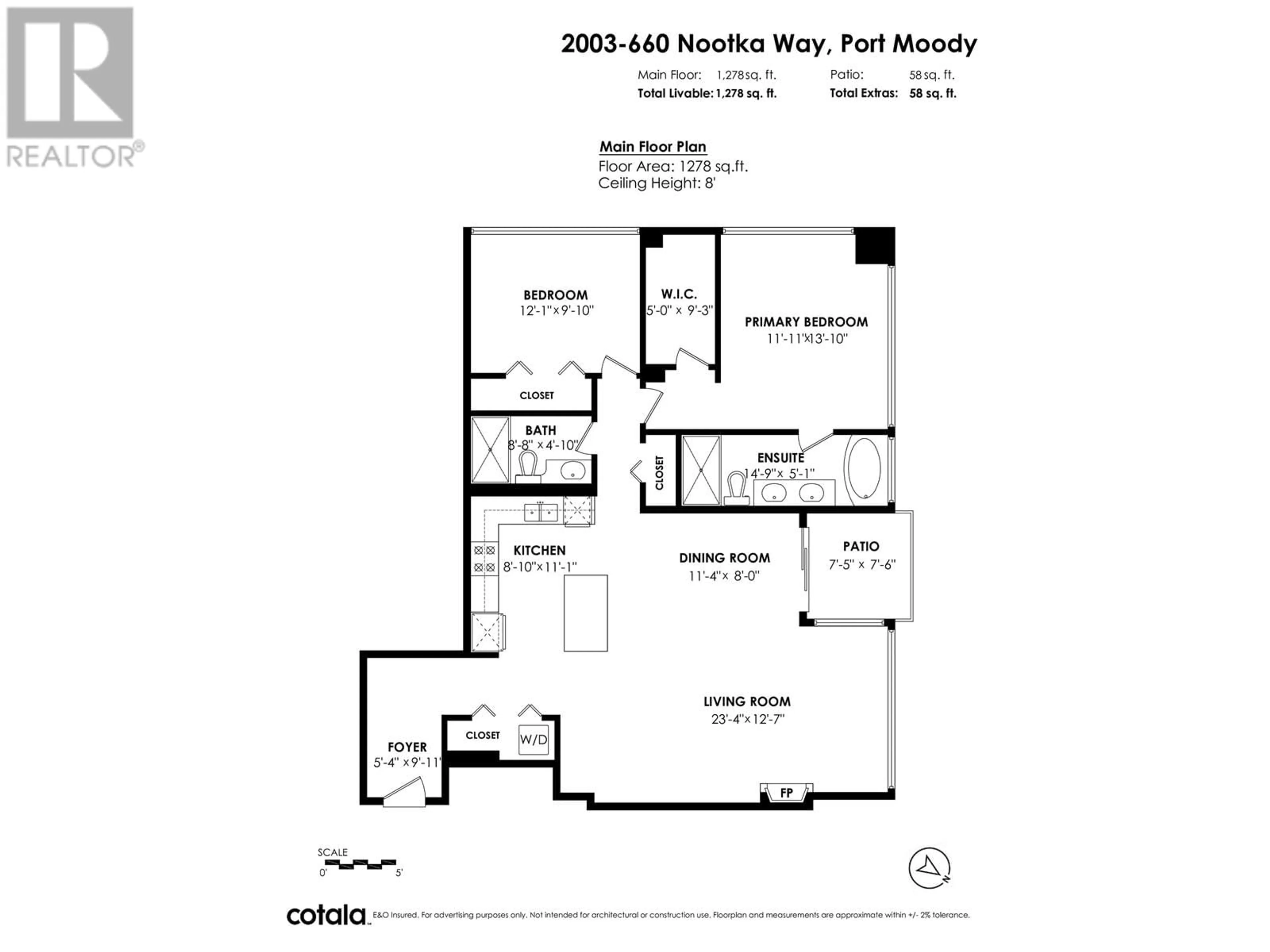 Floor plan for 2003 - 660 NOOTKA WAY, Port Moody British Columbia V3H0B7