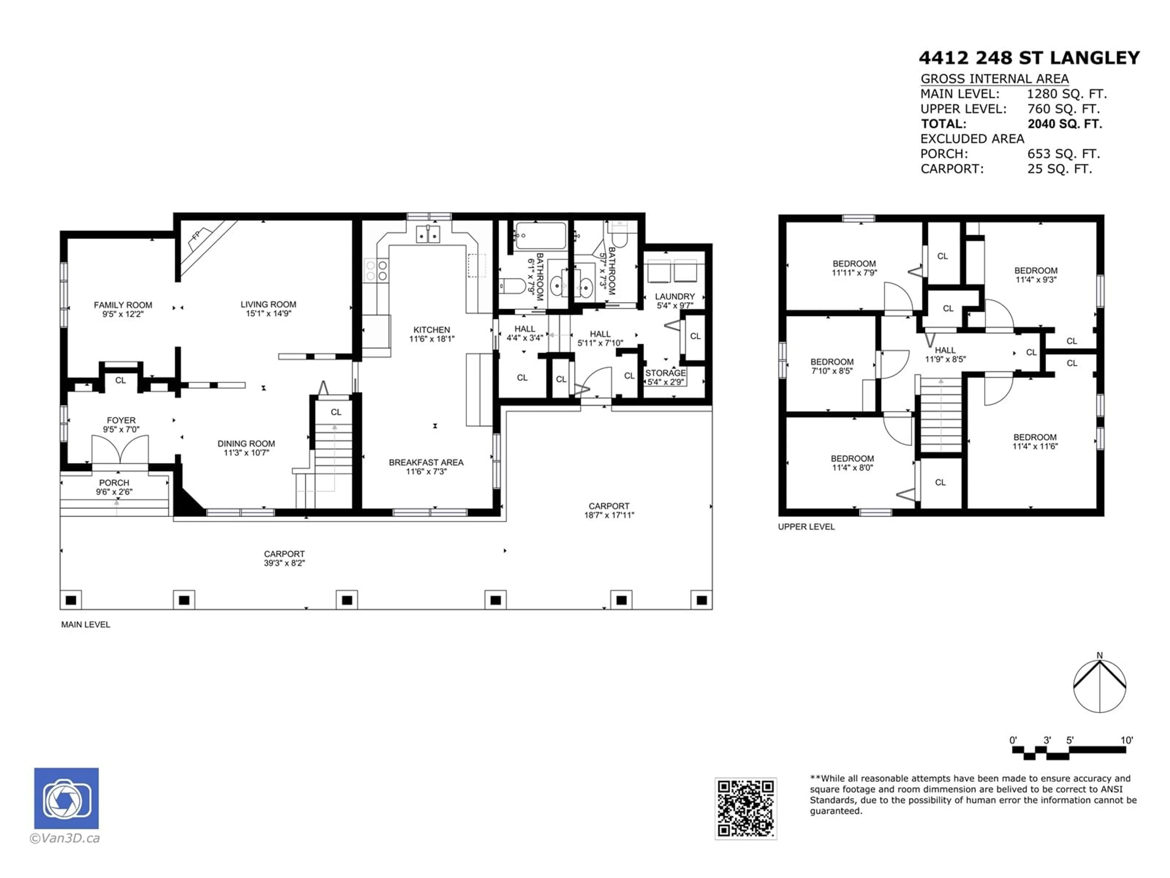 Floor plan for 4412 248, Langley British Columbia V2W1B6