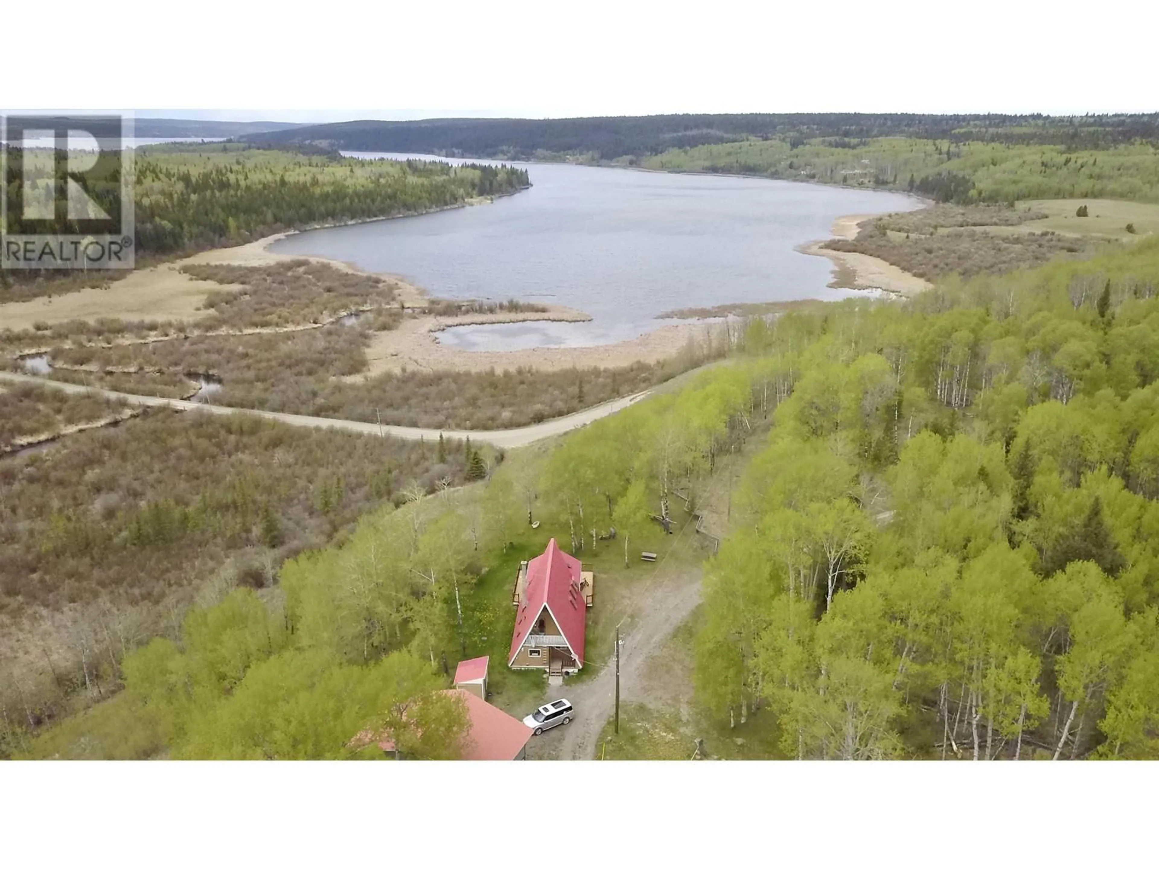 A pic from outside/outdoor area/front of a property/back of a property/a pic from drone, water/lake/river/ocean view for 6405 DOMAN ROAD, Horse Lake British Columbia V0K1X3