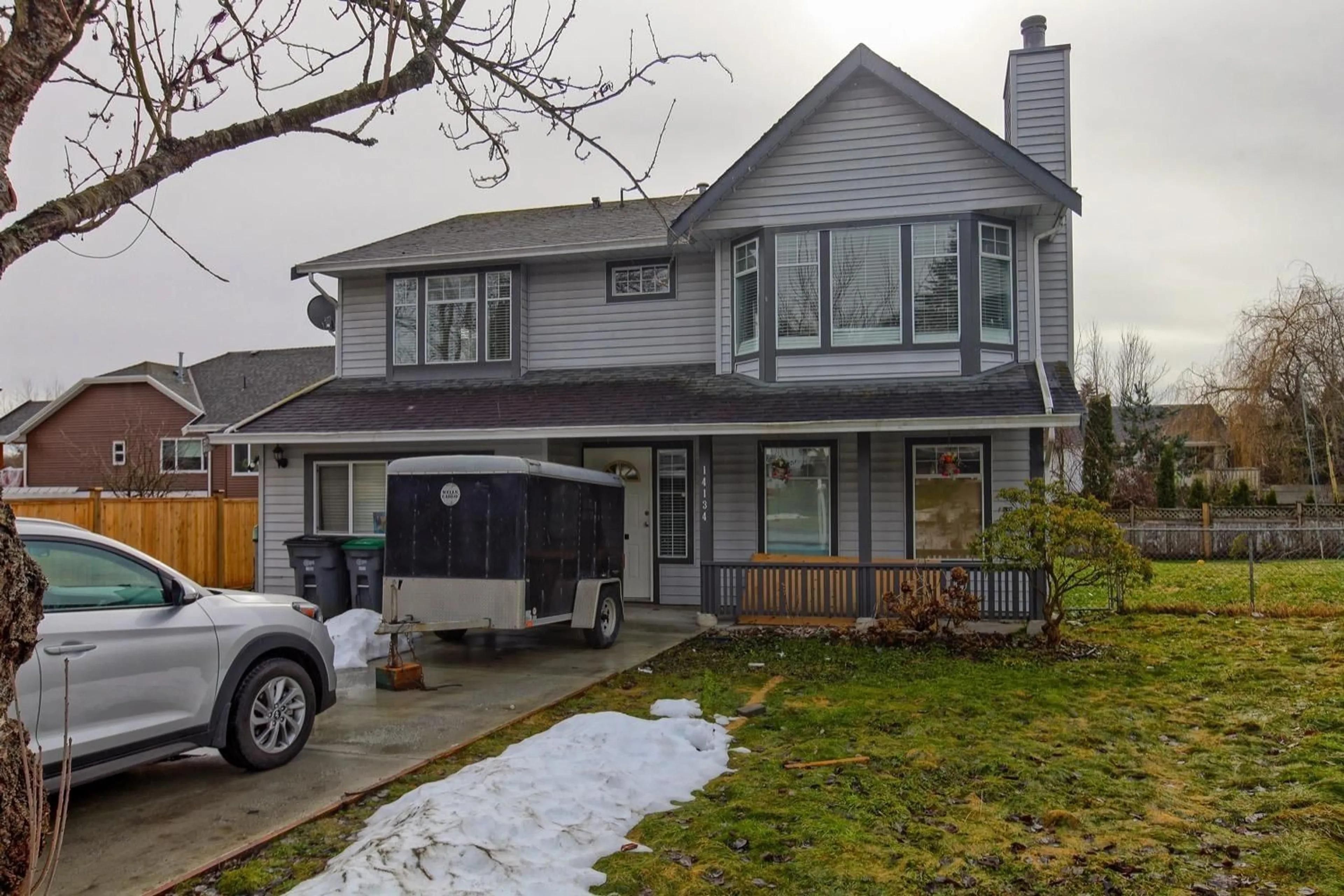 Home with vinyl exterior material, street for 14134 67, Surrey British Columbia V3W9N7