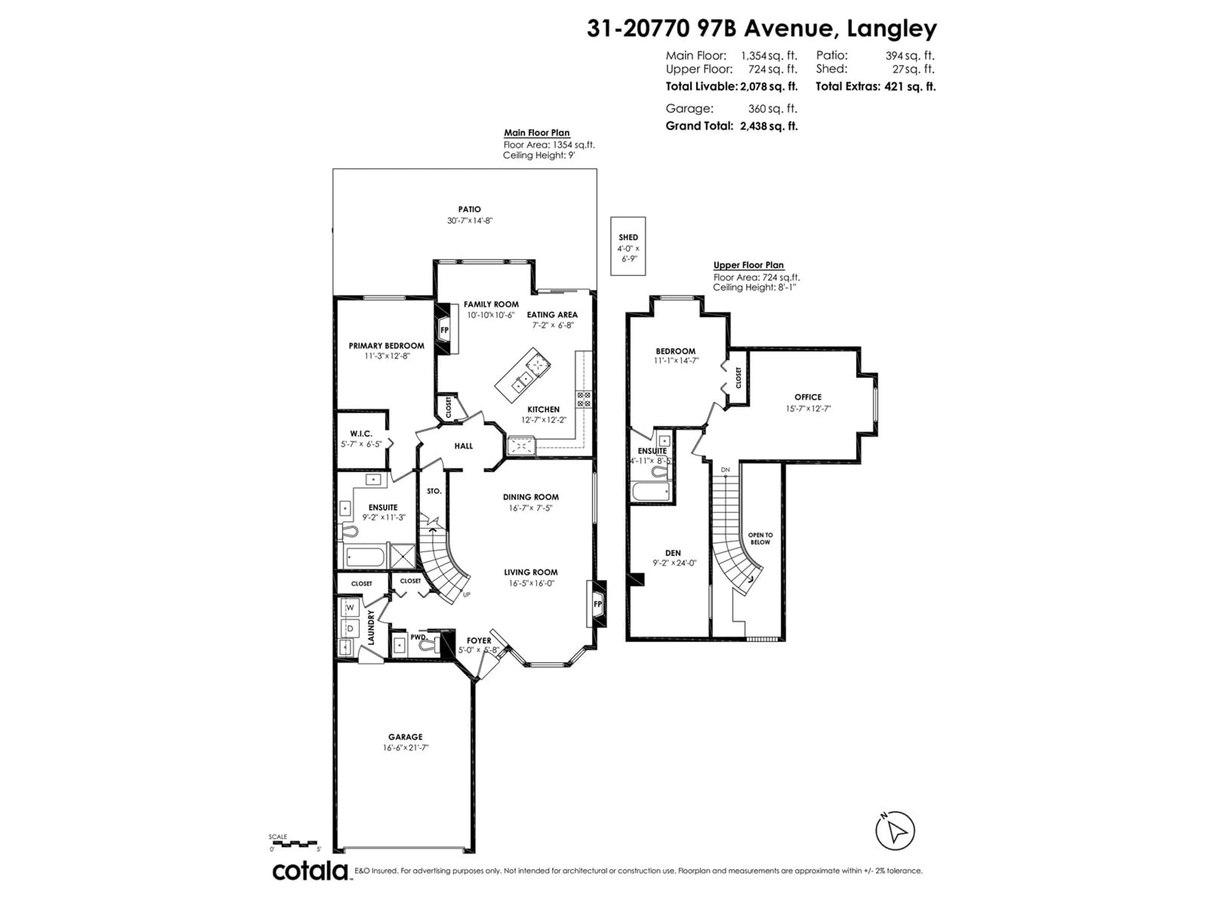 Floor plan for 31 - 20770 97B, Langley British Columbia V1M3X9
