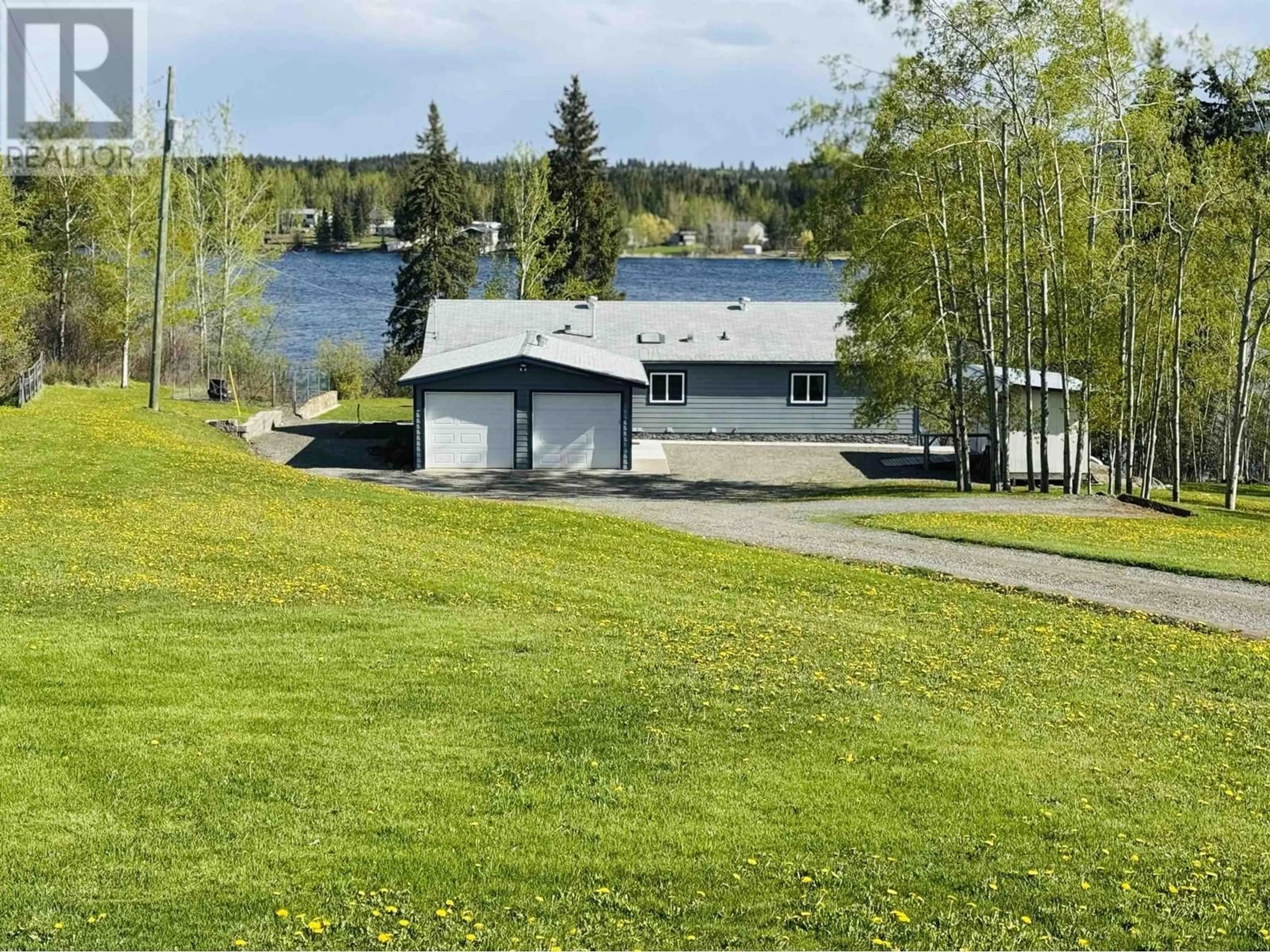 A pic from outside/outdoor area/front of a property/back of a property/a pic from drone, water/lake/river/ocean view for 3722 CARSON ROAD, 150 Mile House British Columbia V0K2G0