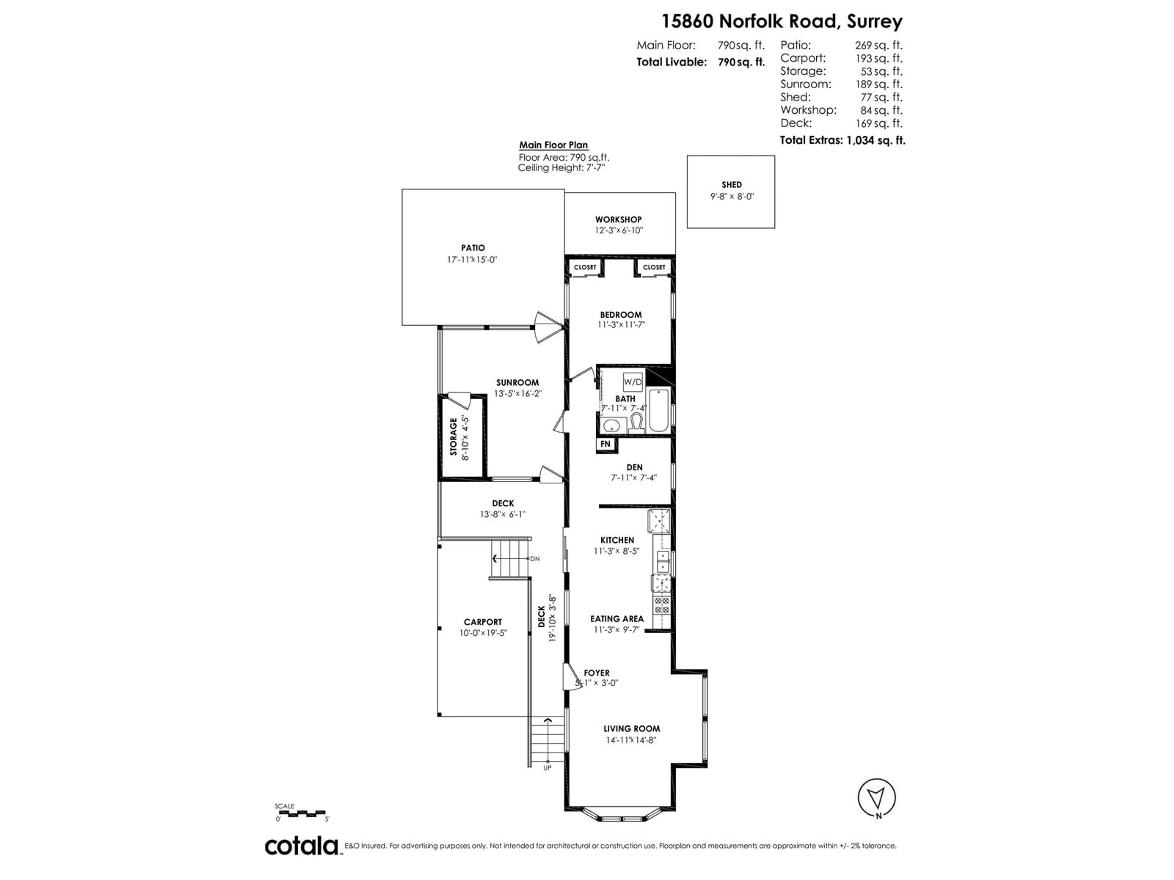 Floor plan for 15860 NORFOLK, Surrey British Columbia V4A5K9