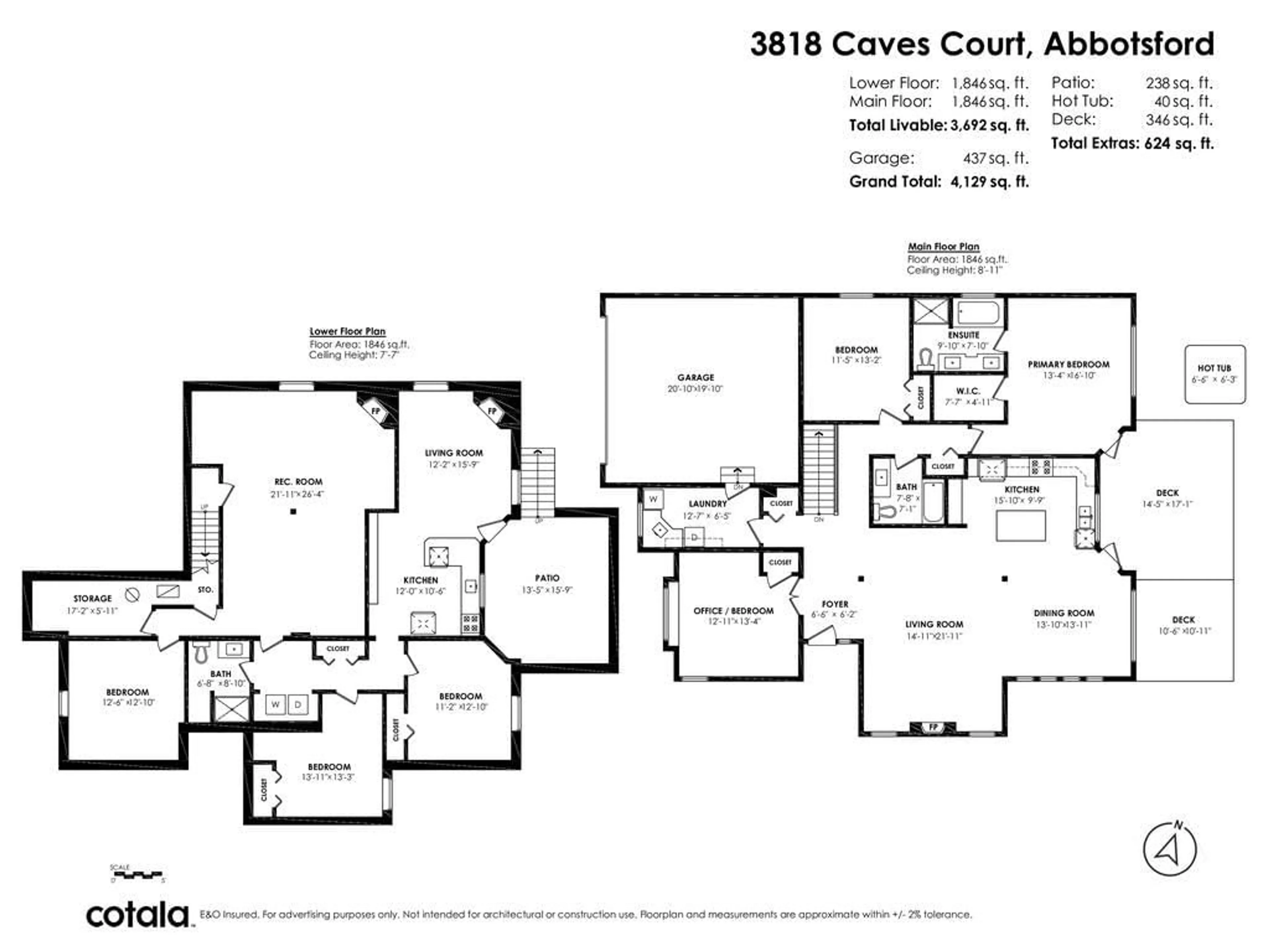 Floor plan for 3818 CAVES, Abbotsford British Columbia V3A0A1