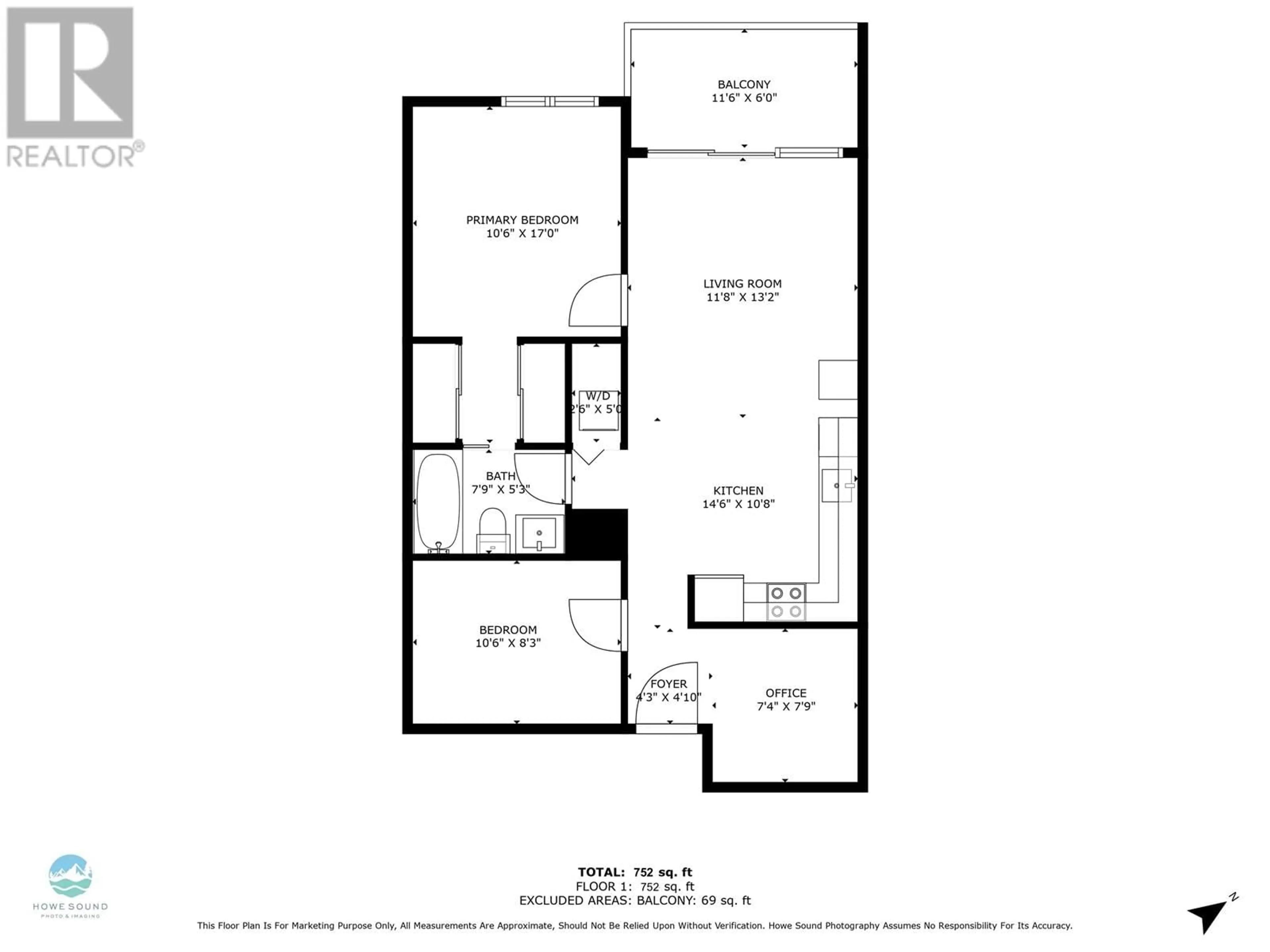 Floor plan for 507 - 37881 CLEVELAND AVENUE, Squamish British Columbia V8B0Z7