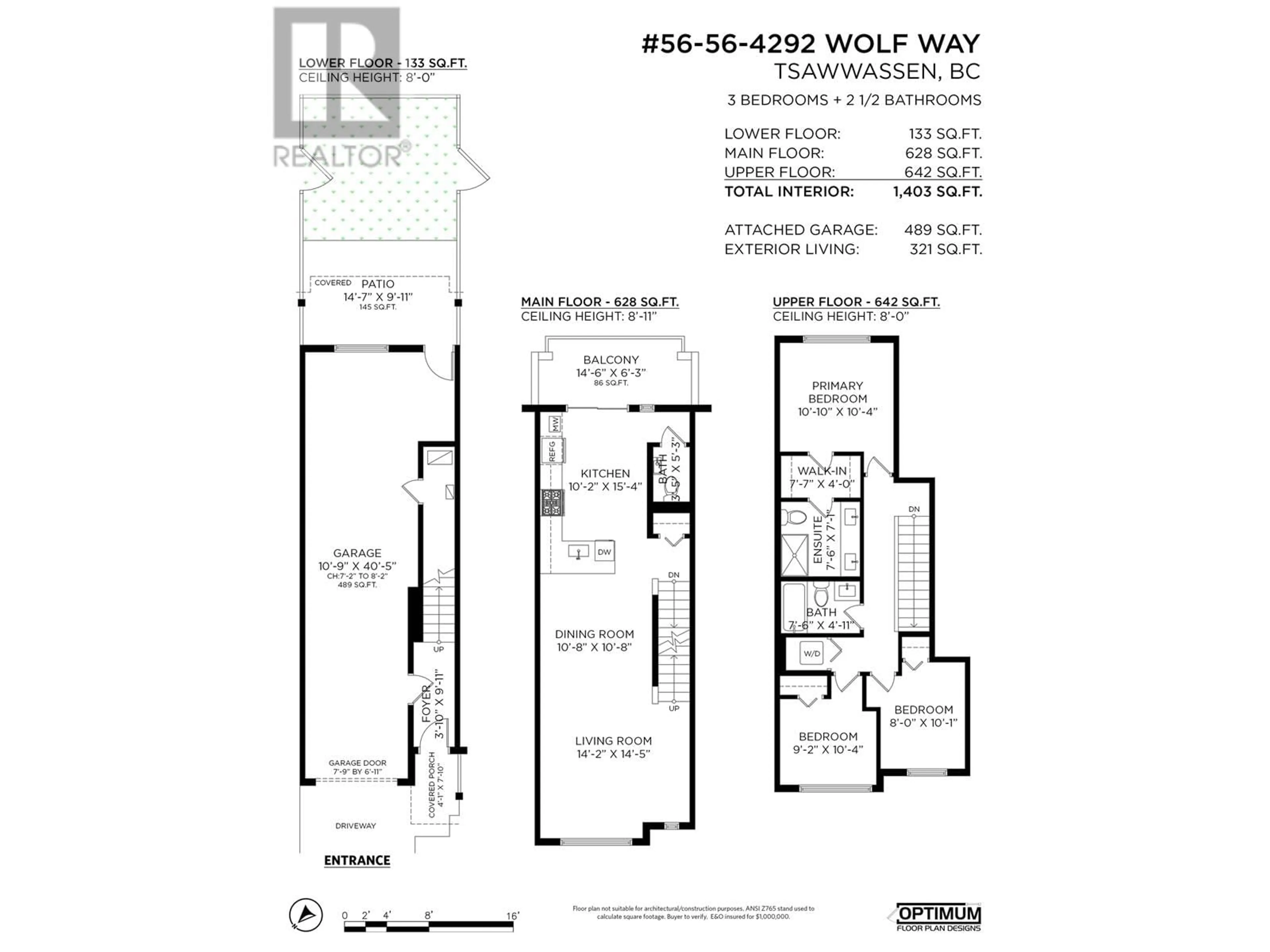 Floor plan for 56 - 4292 WOLF WAY, Tsawwassen British Columbia V4M0E1