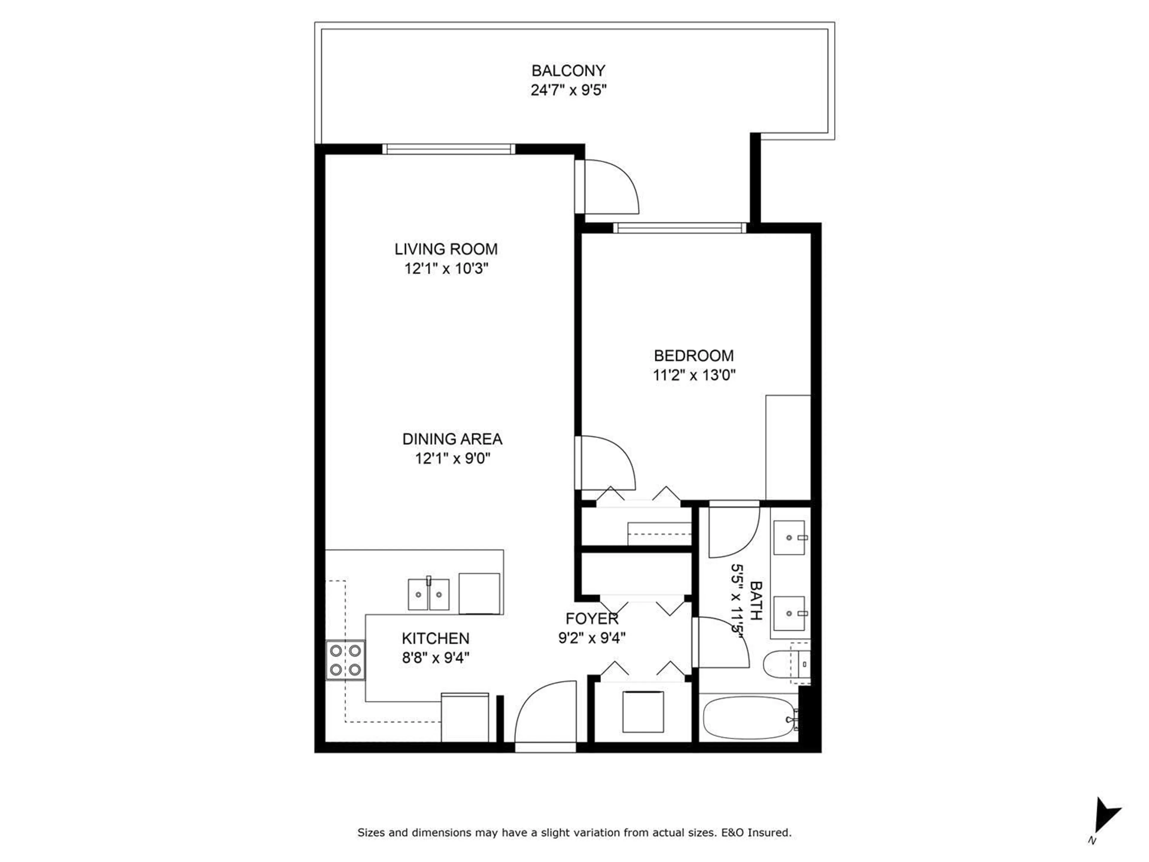 Floor plan for 108 - 19936 56, Langley British Columbia V3A0E1