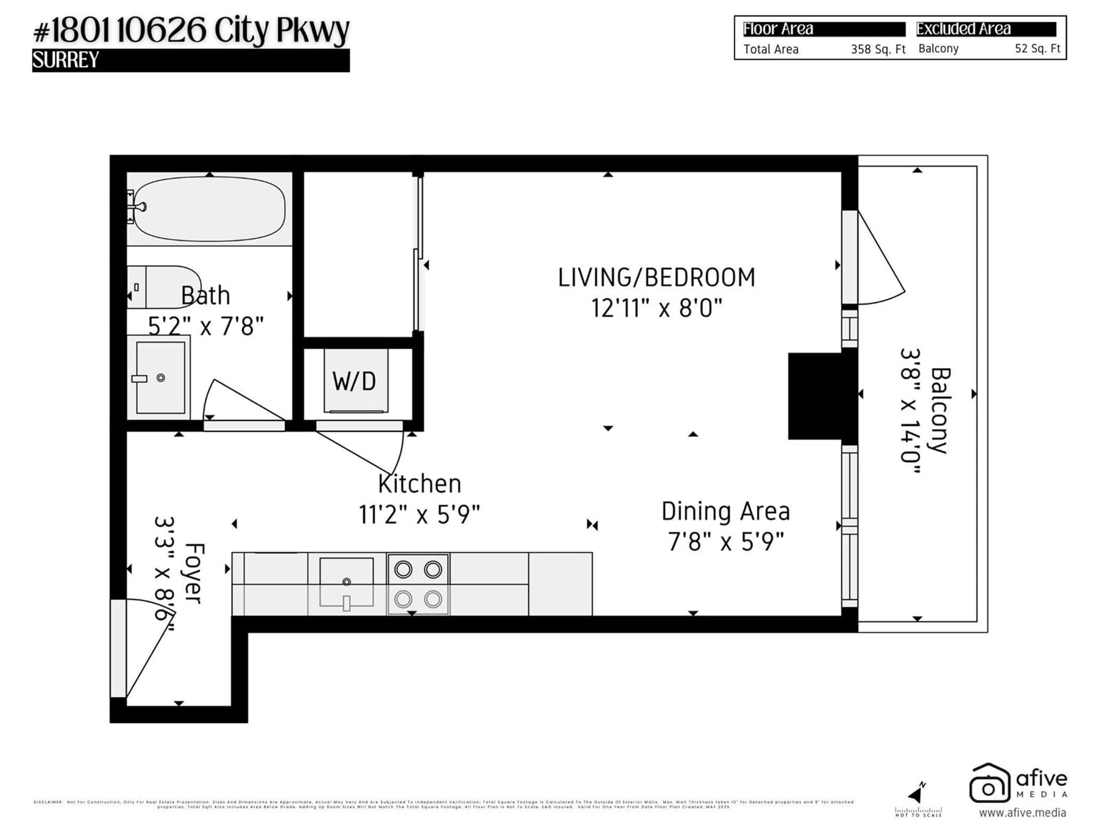 Floor plan for 1801 - 10626 CITY, Surrey British Columbia V3T0S3