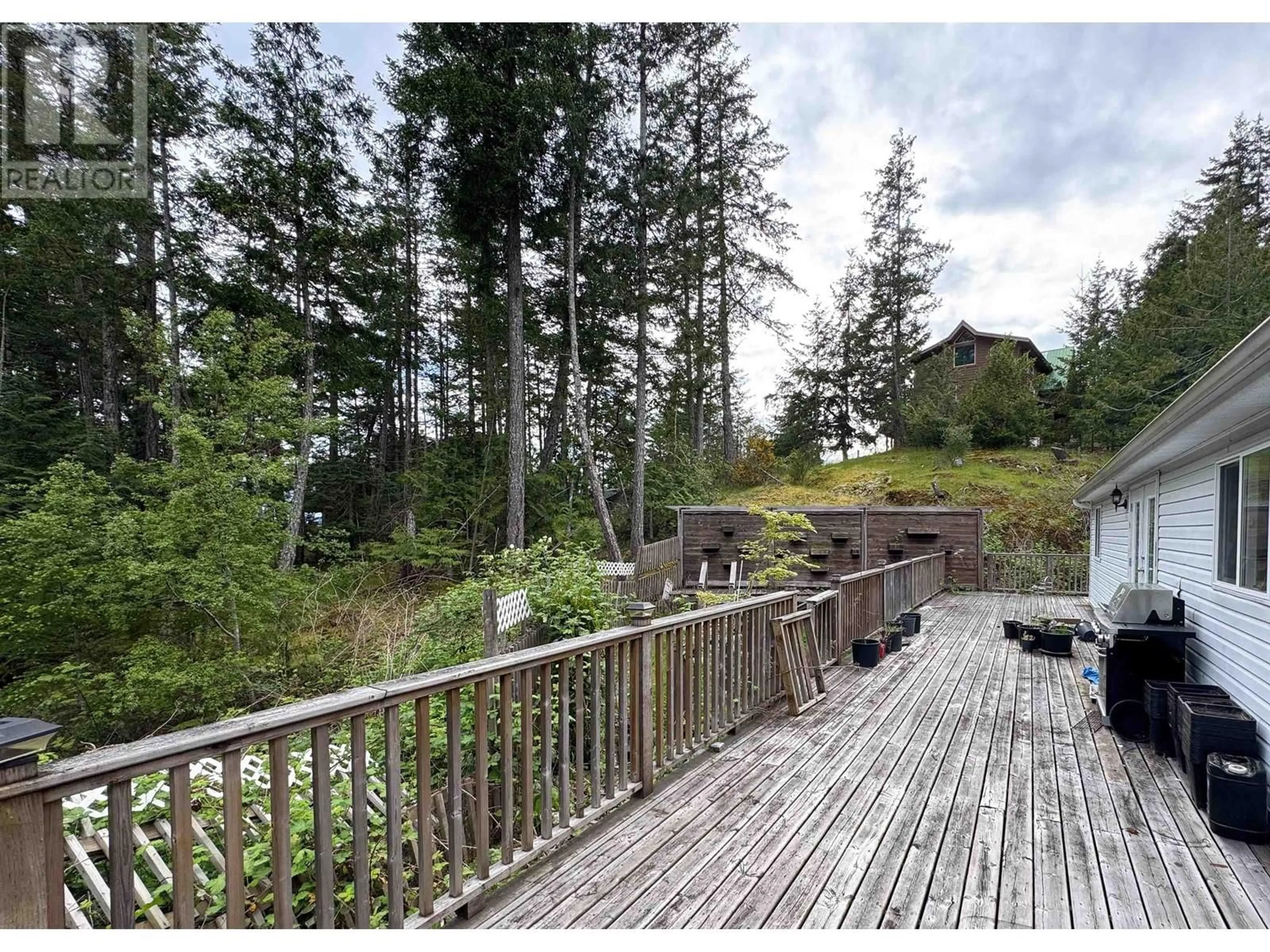 Patio, forest/trees view for 4904 HOTEL LAKE ROAD, Garden Bay British Columbia V0N1S1