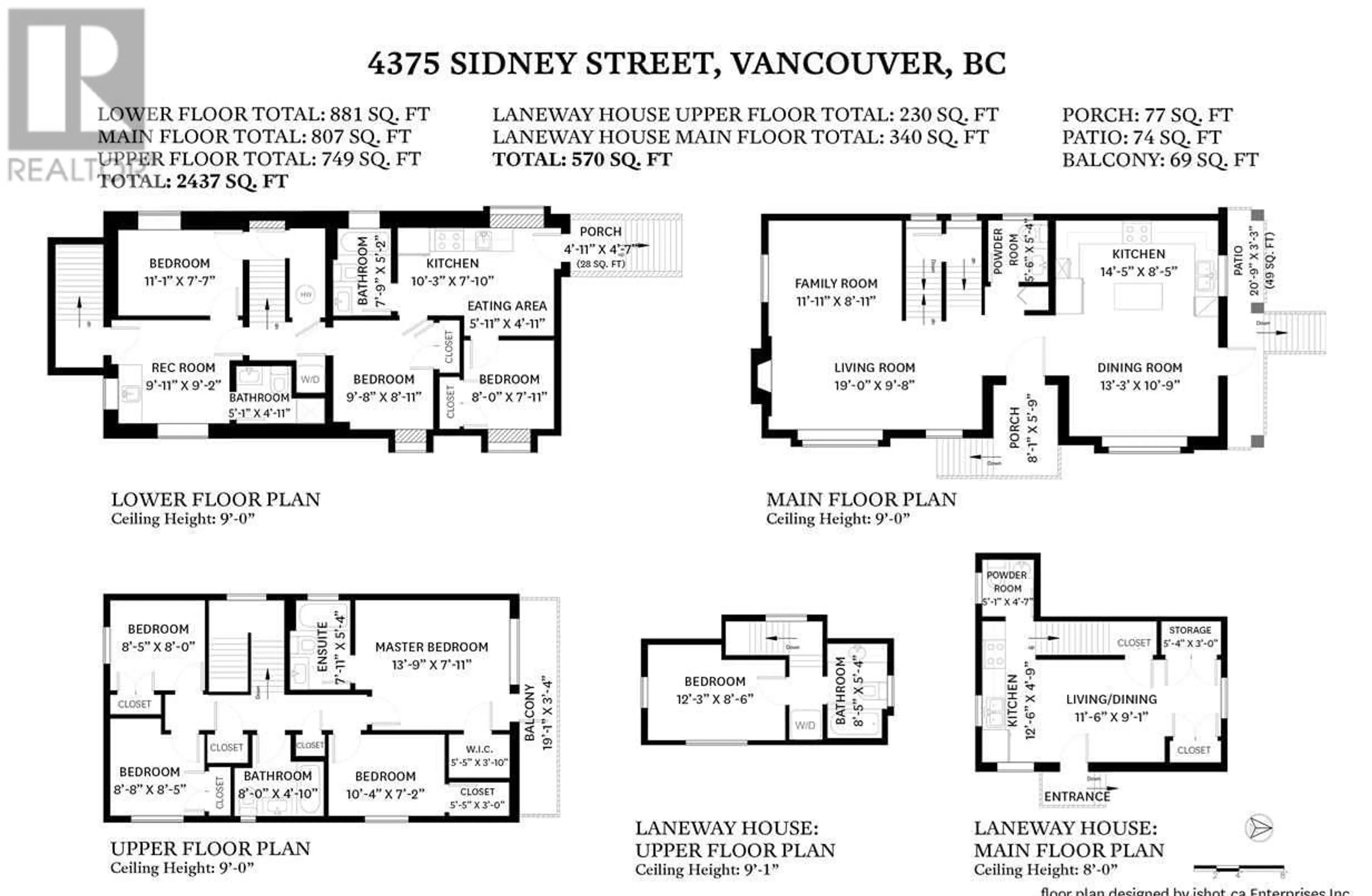Floor plan for 4375 SIDNEY STREET, Vancouver British Columbia V5N5S6