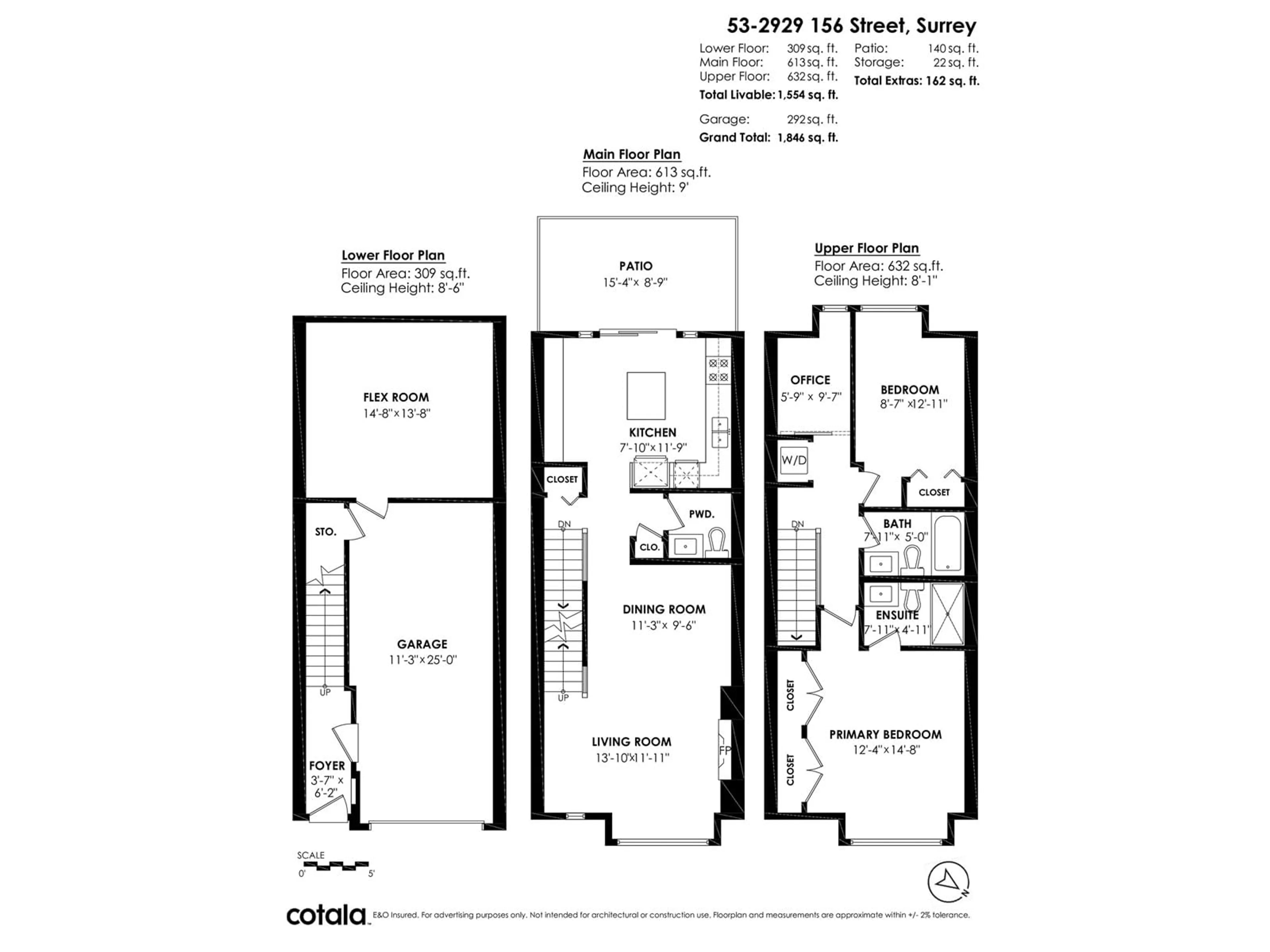 Floor plan for 53 - 2929 156, Surrey British Columbia V3Z0S9