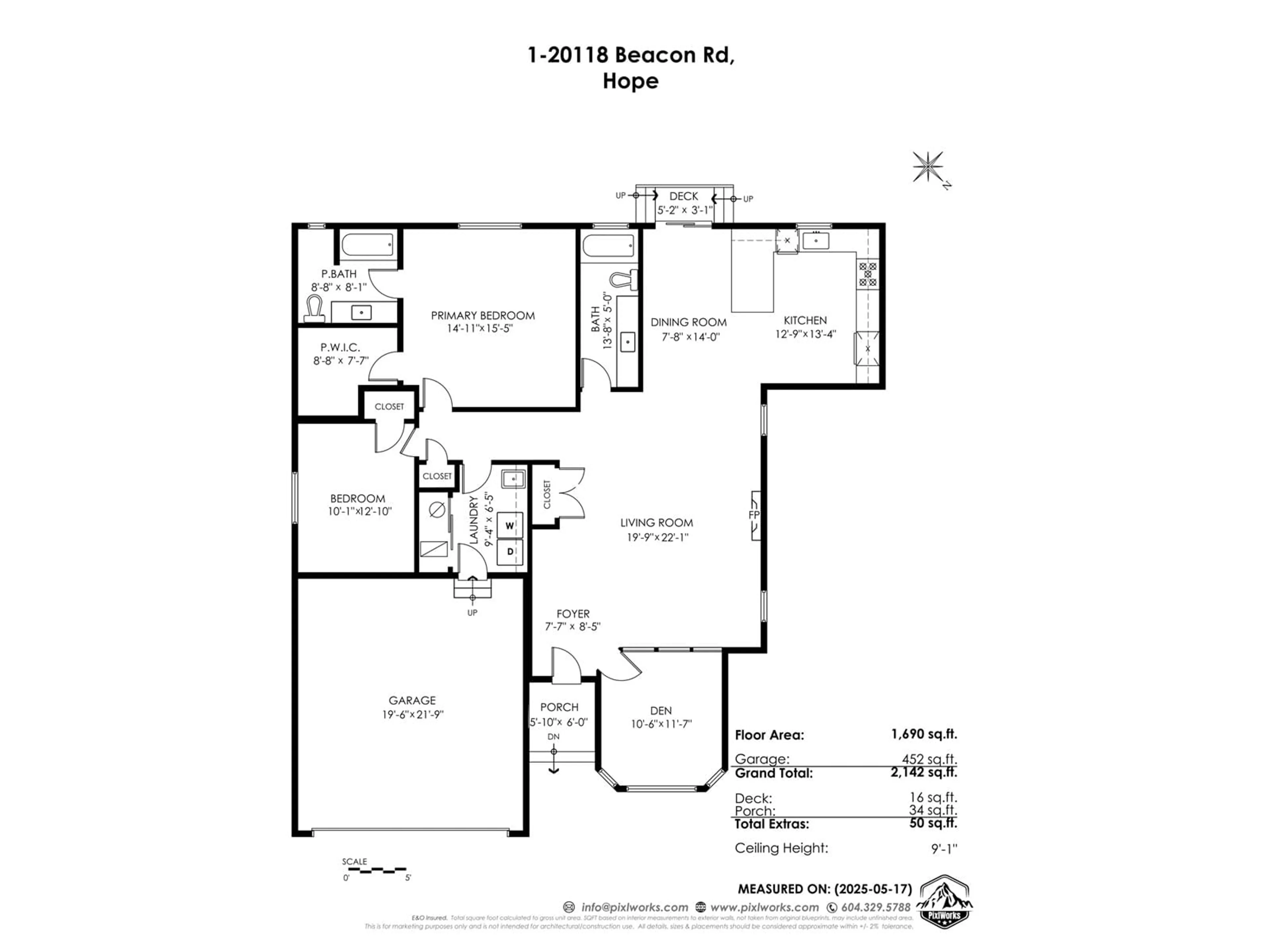 Floor plan for 1 - 20118 BEACON ROAD, Hope British Columbia V0X1L2