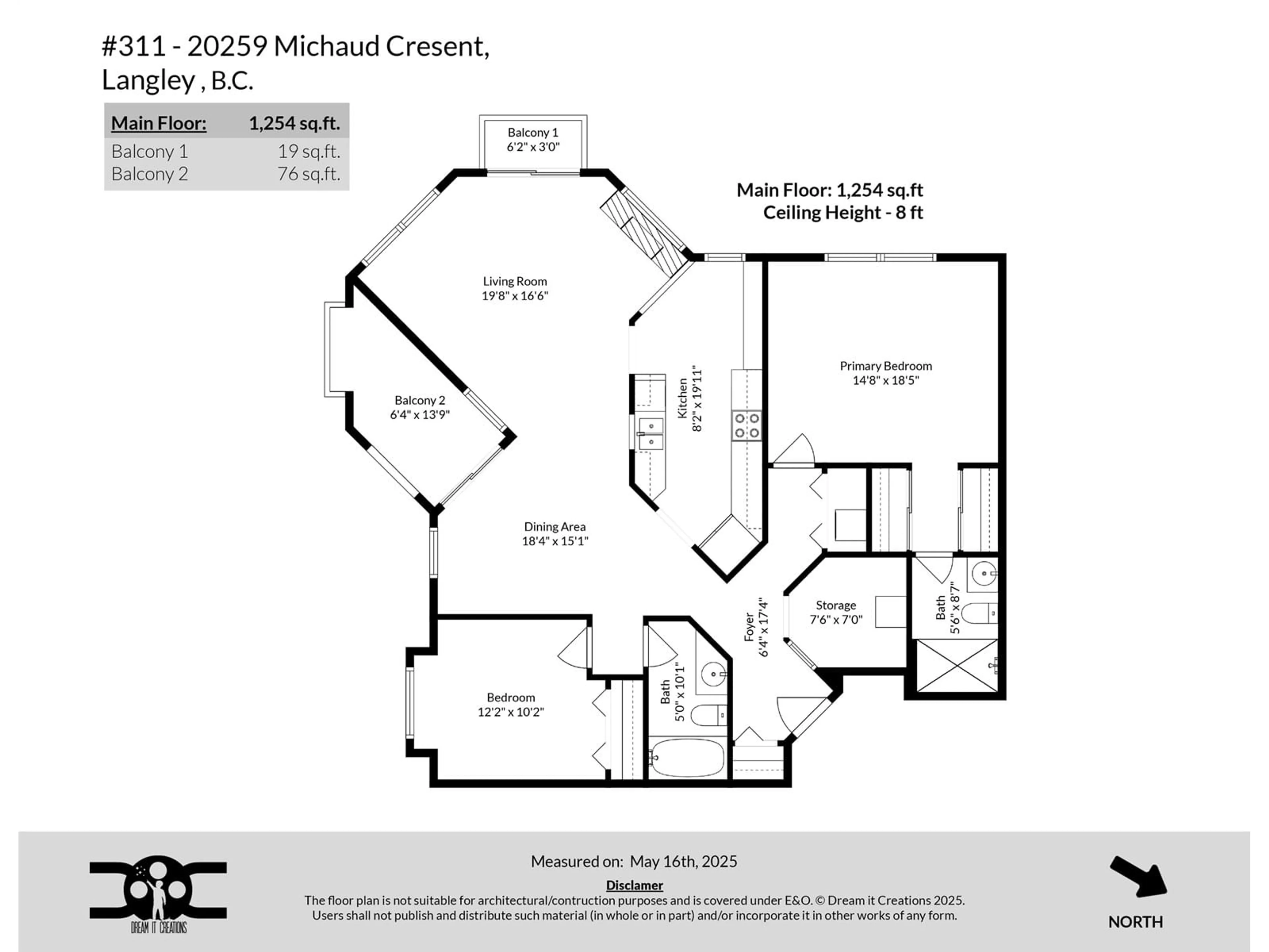 Floor plan for 311 - 20259 MICHAUD, Langley British Columbia V3A8L1
