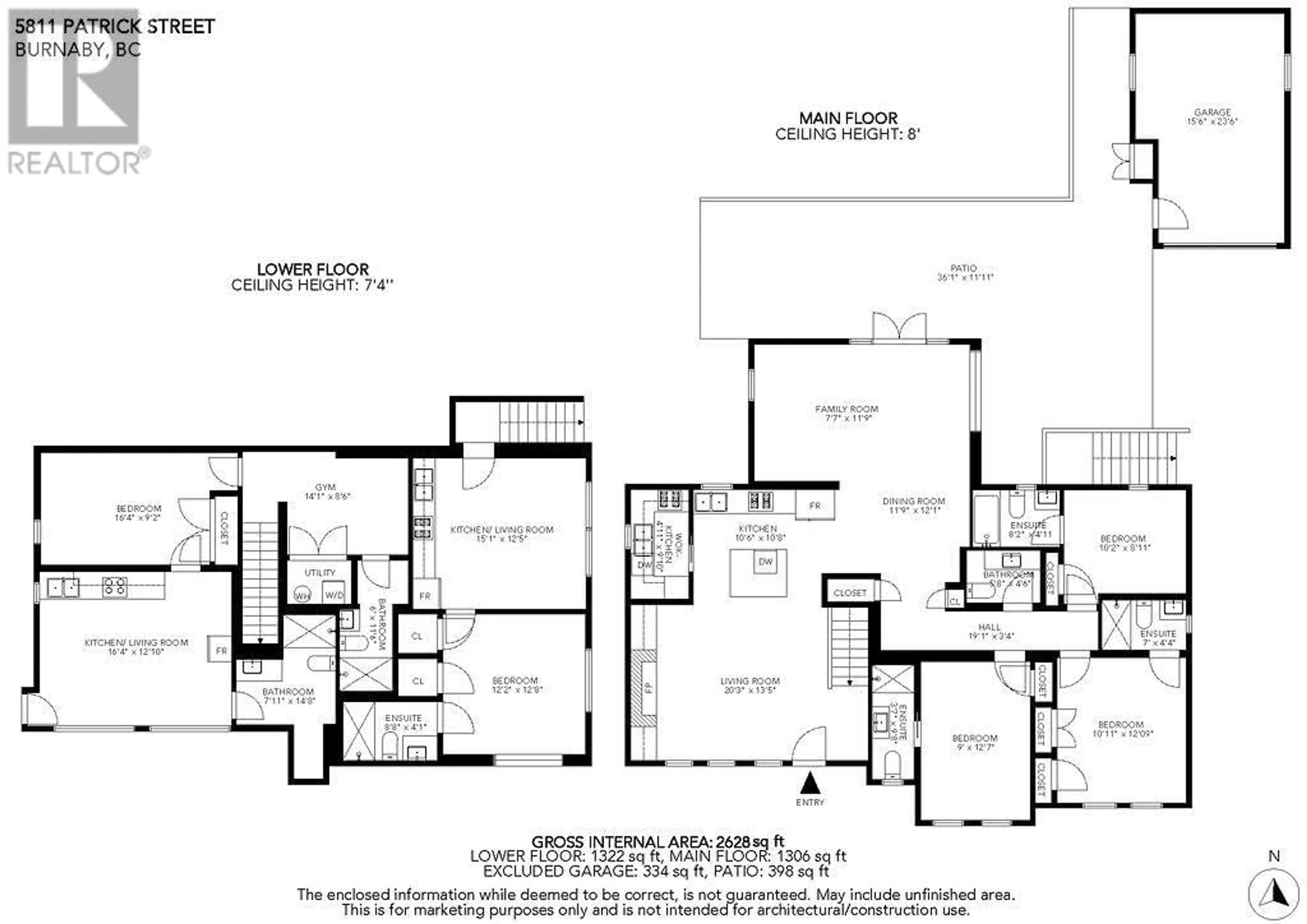 Floor plan for 5811 PATRICK STREET, Burnaby British Columbia V5J3B5
