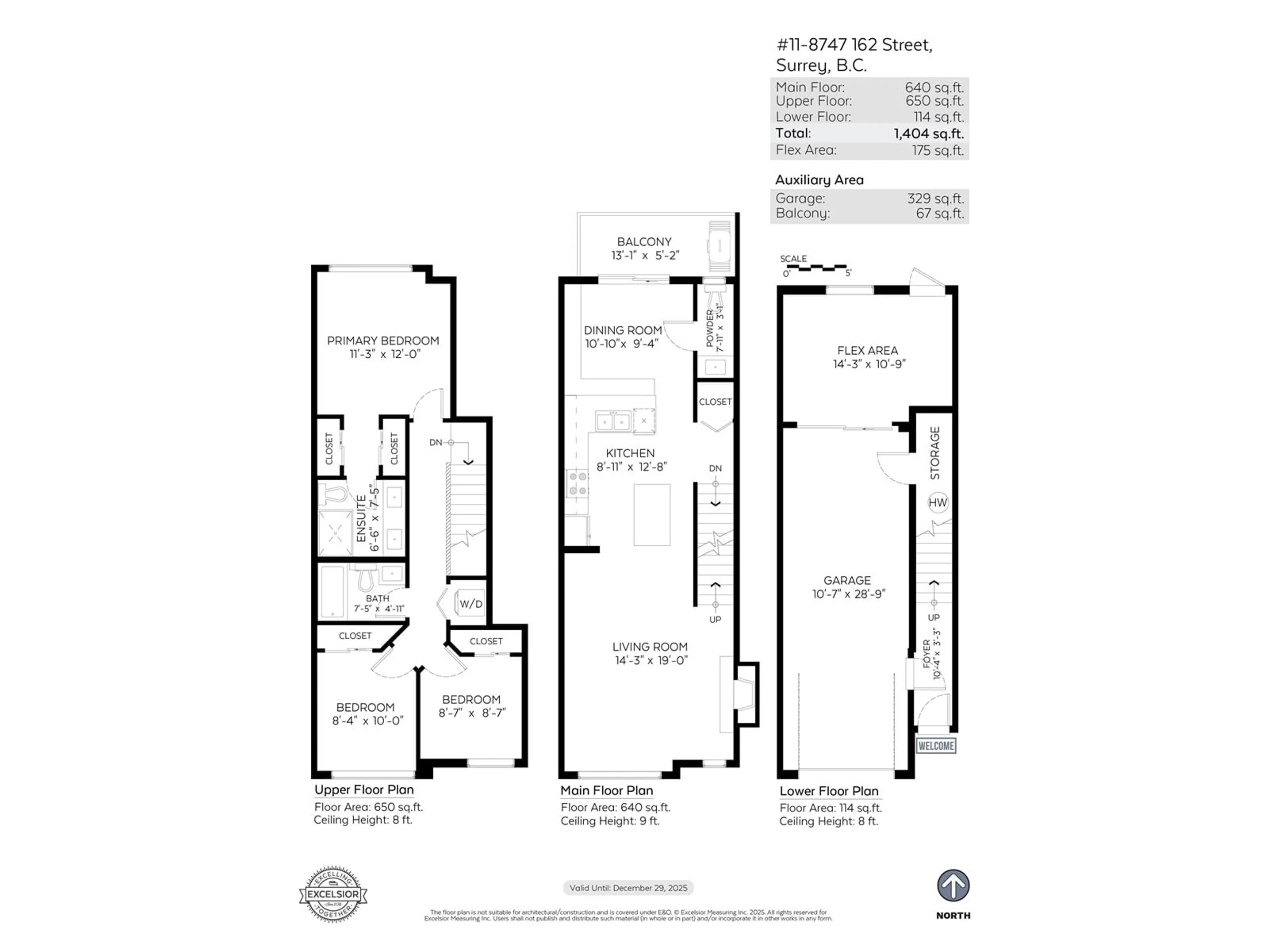 Floor plan for 11 - 8747 162, Surrey British Columbia V4N6R1