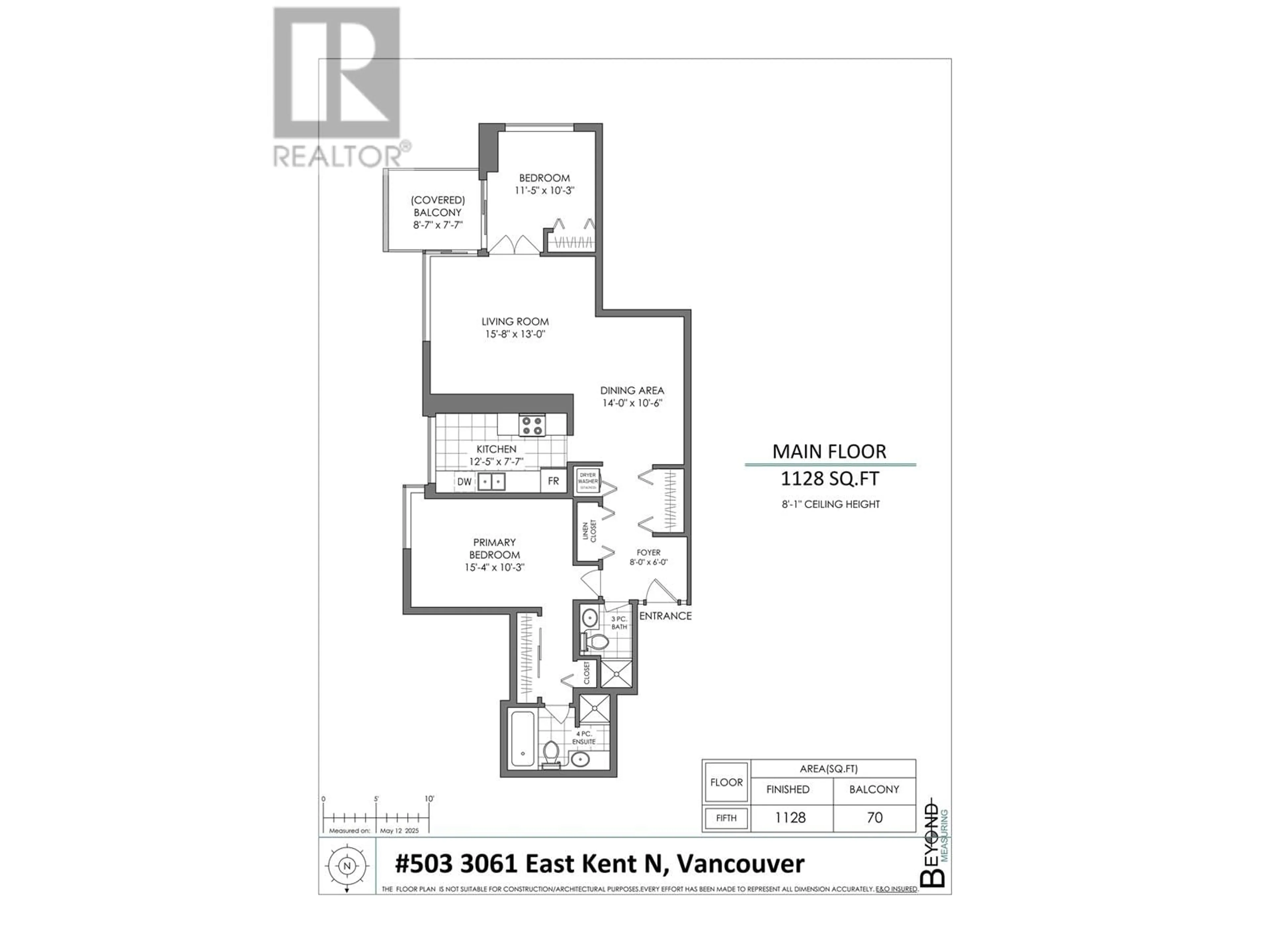 Floor plan for 503 - 3061 KENT AVENUE NORTH AVENUE, Vancouver British Columbia V5S4P6