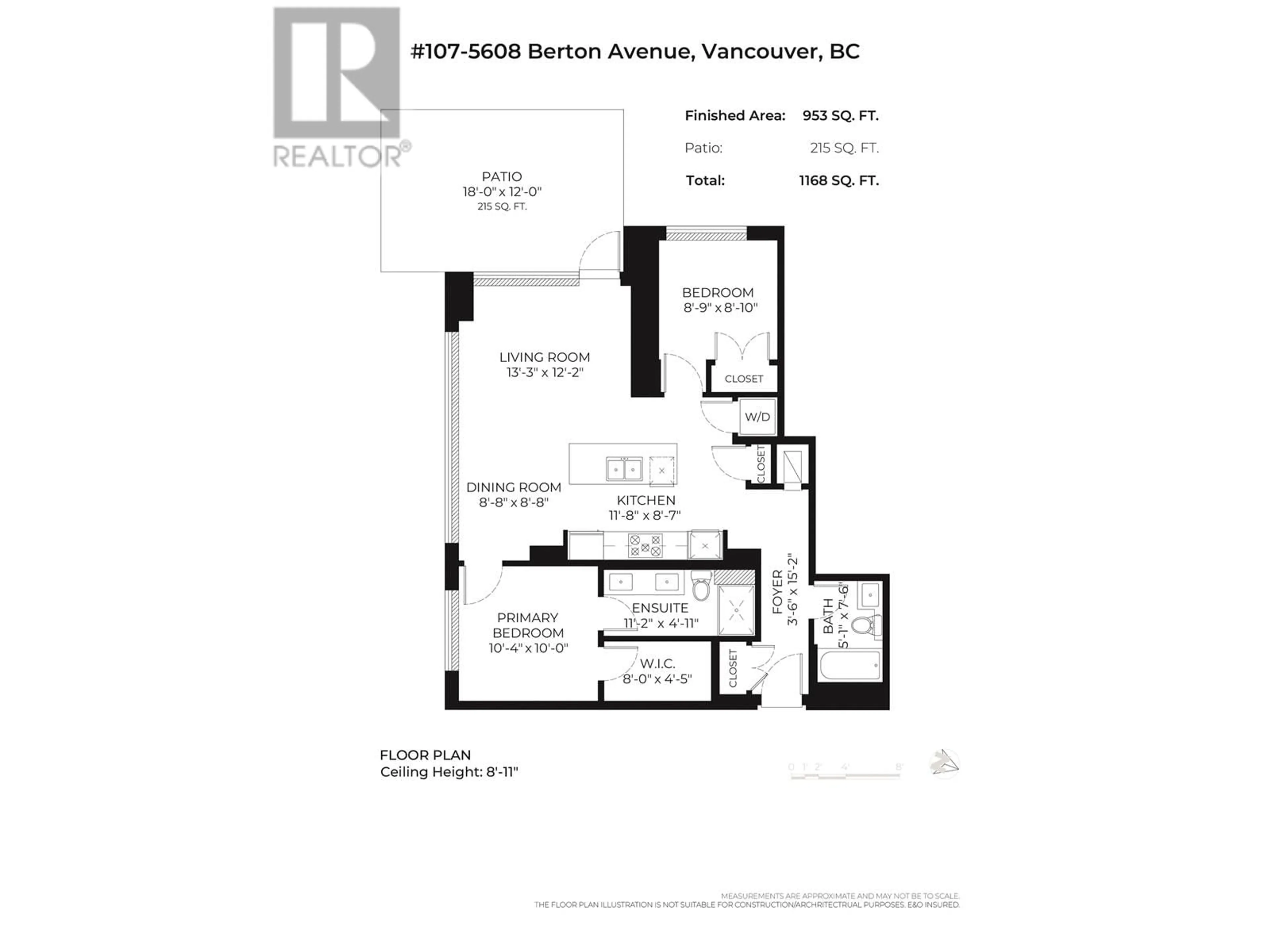 Floor plan for 107 - 5608 BERTON AVENUE, University Endowment Lands British Columbia V6S0M6