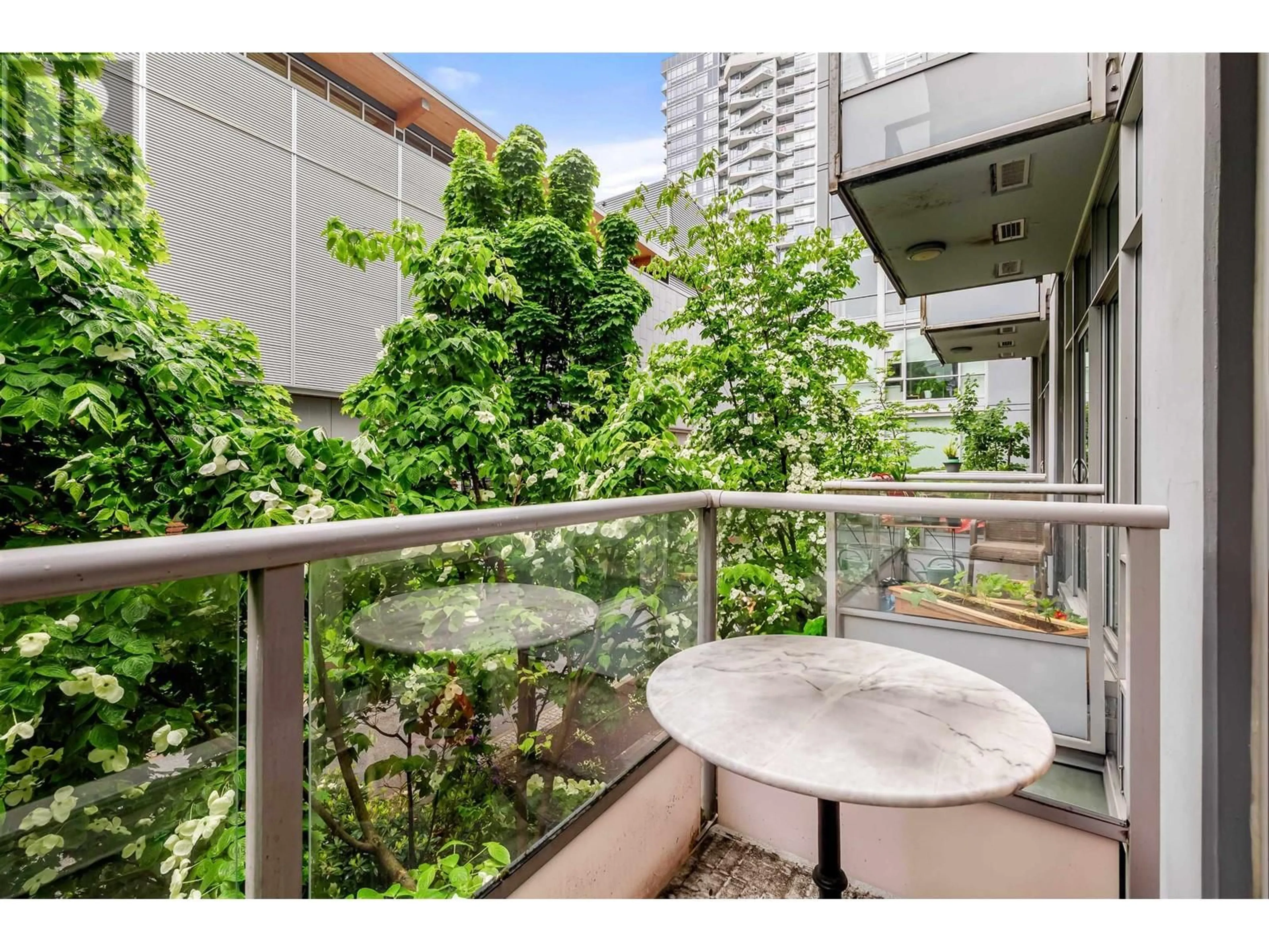 Balcony in the apartment, city buildings view from balcony for 226 - 108 1ST AVENUE, Vancouver British Columbia V5T0E4