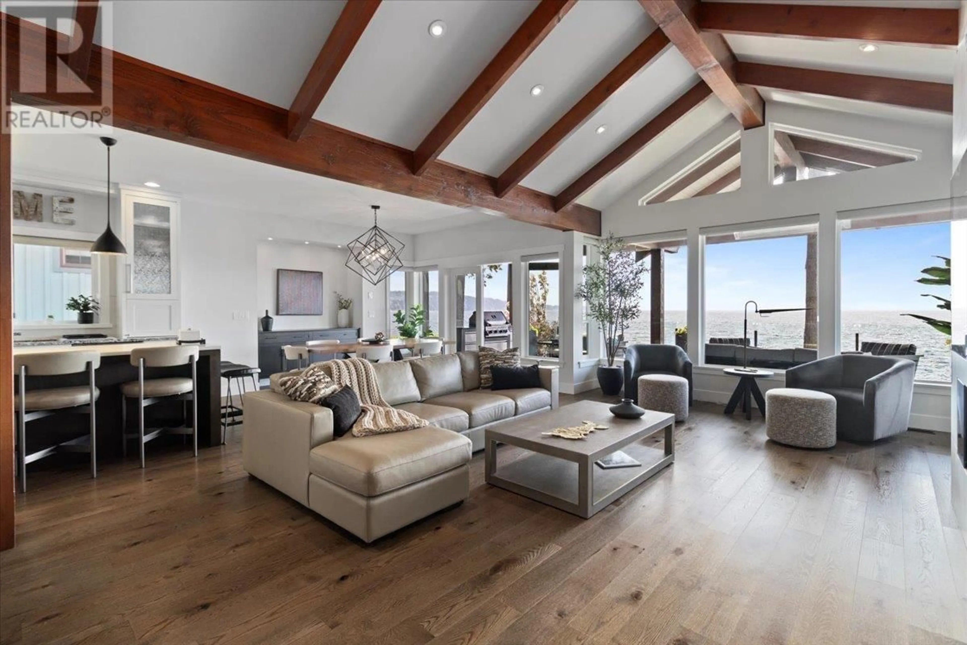 Living room with furniture, wood/laminate floor for 6015 SILVERSTONE LANE, Sechelt British Columbia V7Z0T8