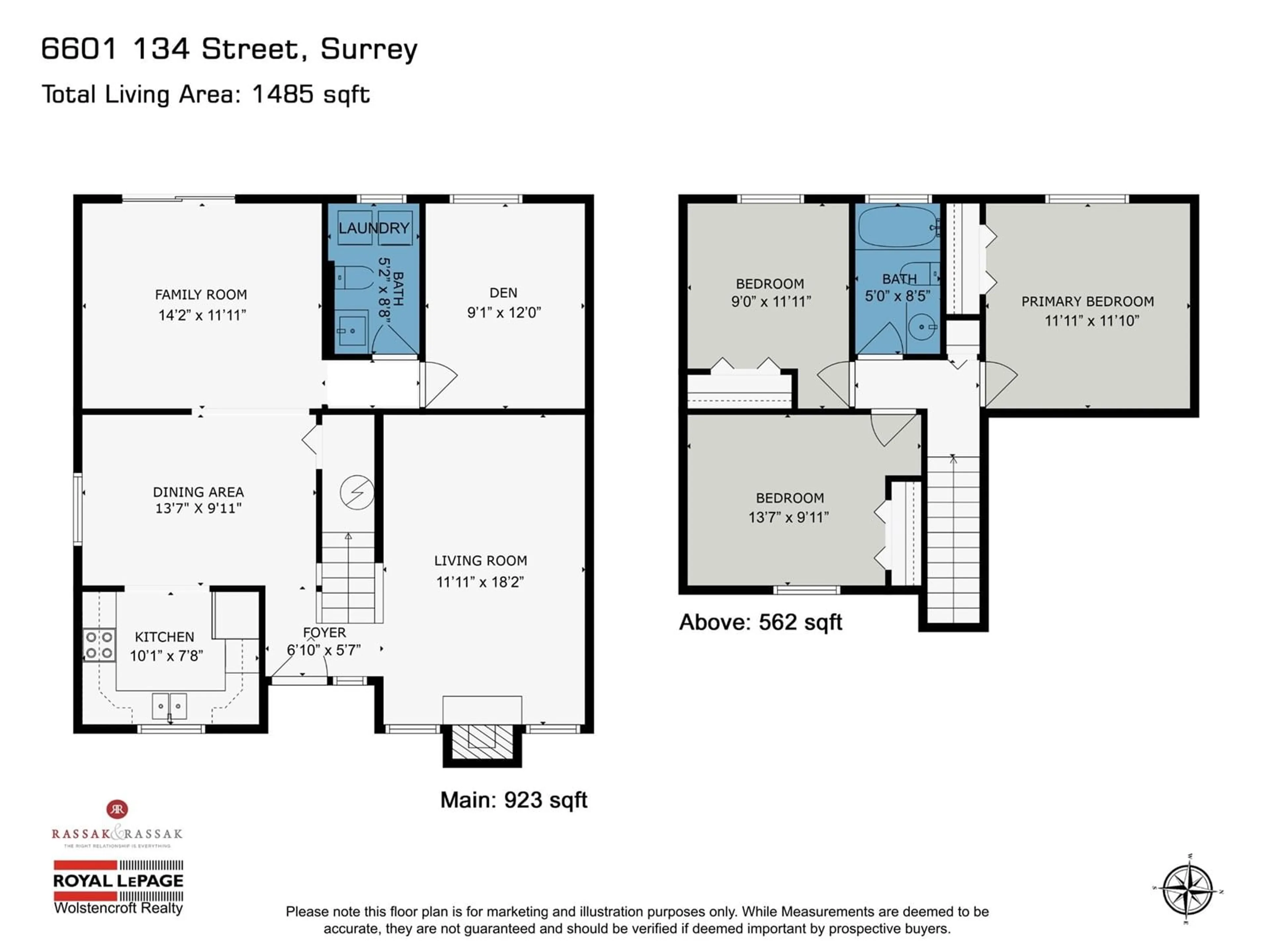 Floor plan for 6601 134, Surrey British Columbia V3W4S1