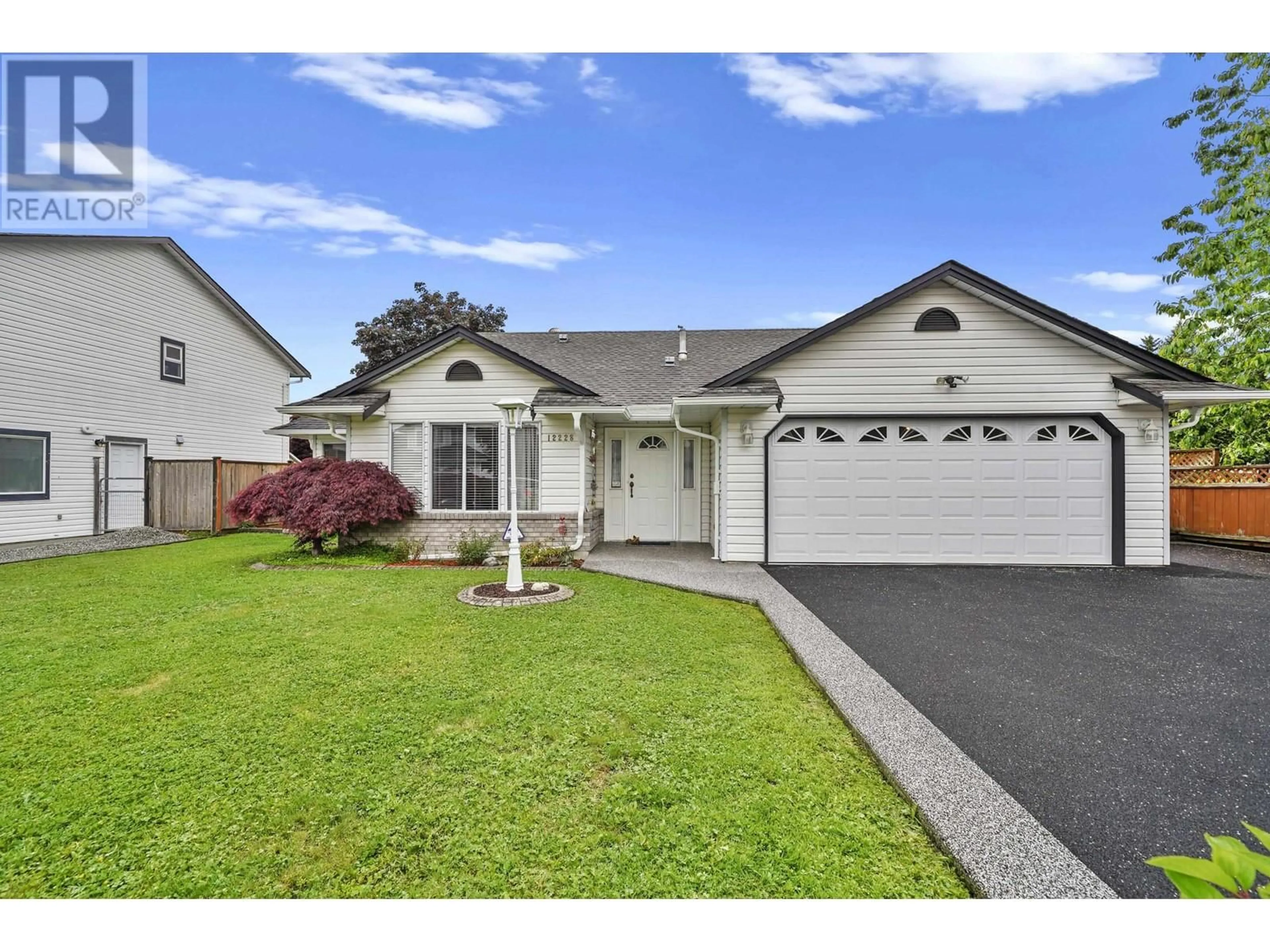 Home with vinyl exterior material, street for 12228 AURORA STREET, Maple Ridge British Columbia V2X0R2