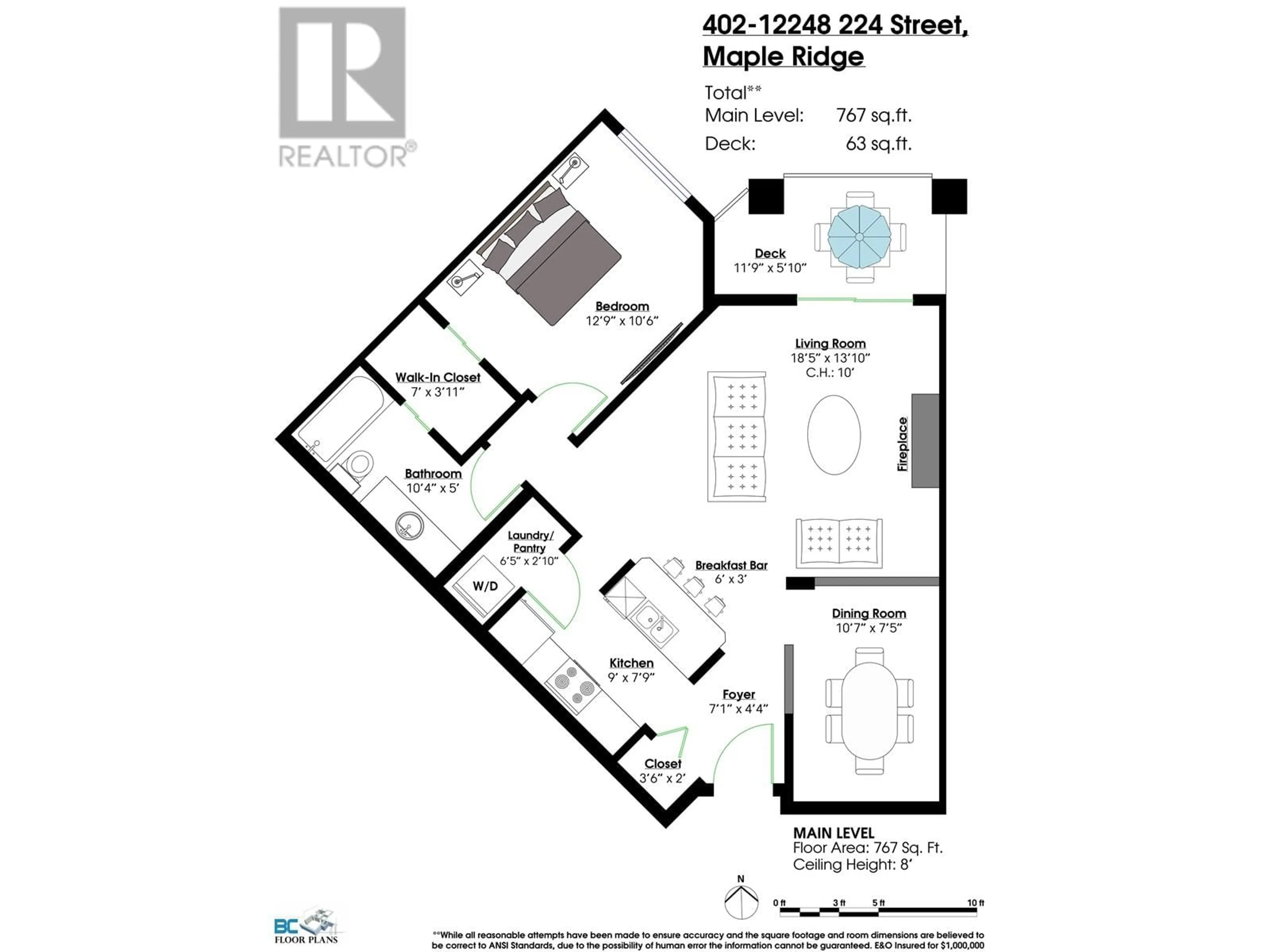 Floor plan for 402 - 12248 224 STREET, Maple Ridge British Columbia V2X8W6