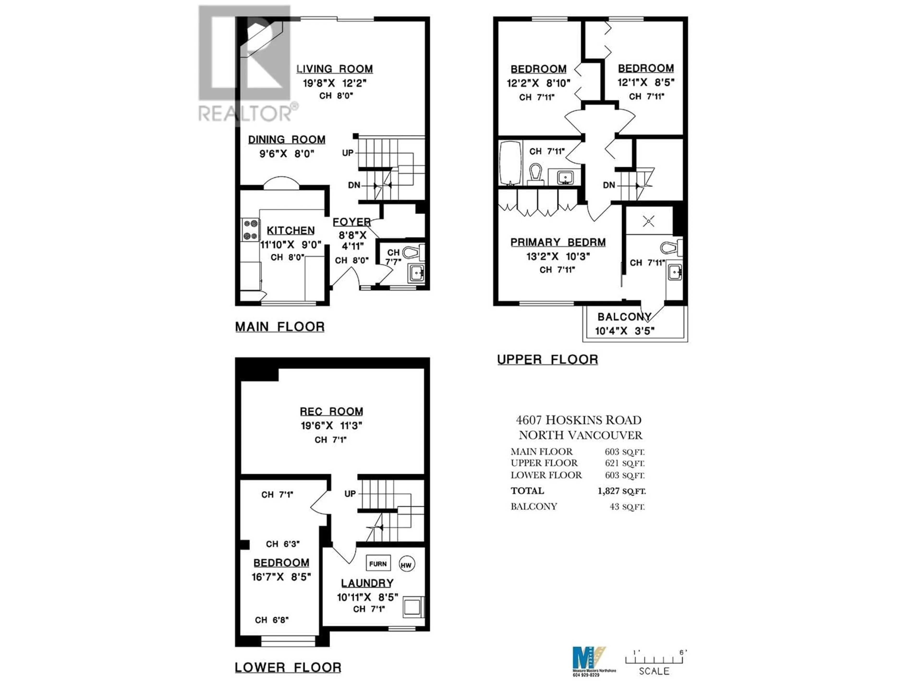 Floor plan for 4607 HOSKINS ROAD, North Vancouver British Columbia V7K2R2