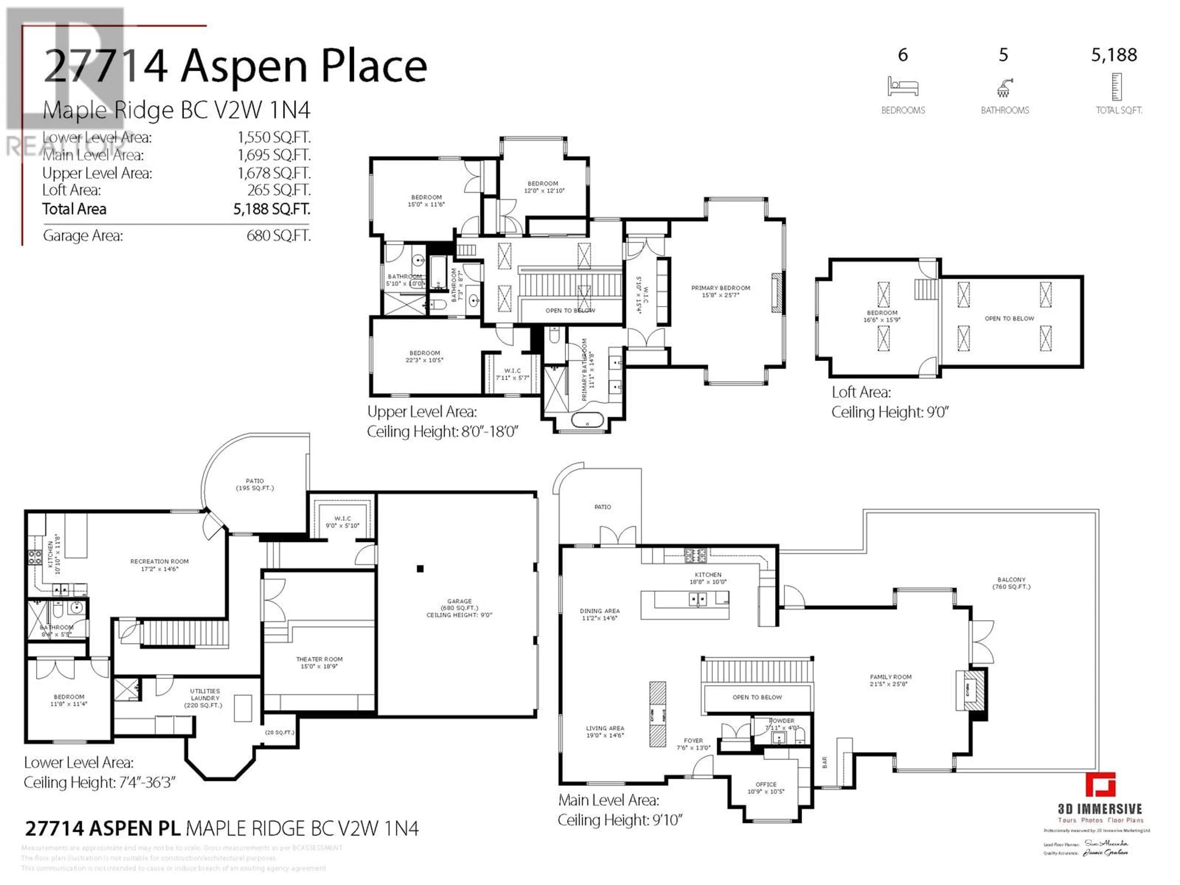 Floor plan for 27714 ASPEN PLACE, Maple Ridge British Columbia V2W1N4