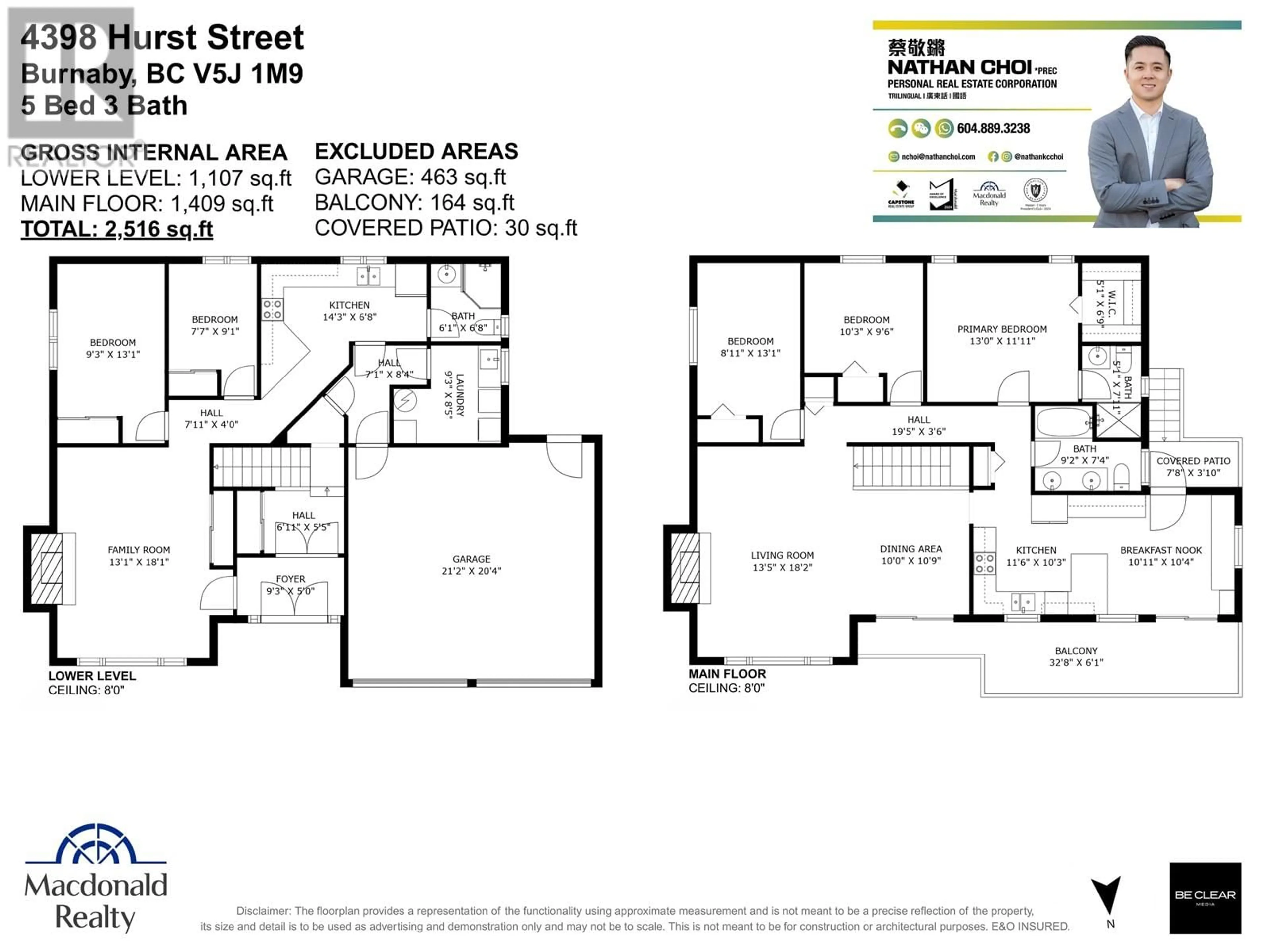 Floor plan for 4398 HURST STREET, Burnaby British Columbia V5J1M9