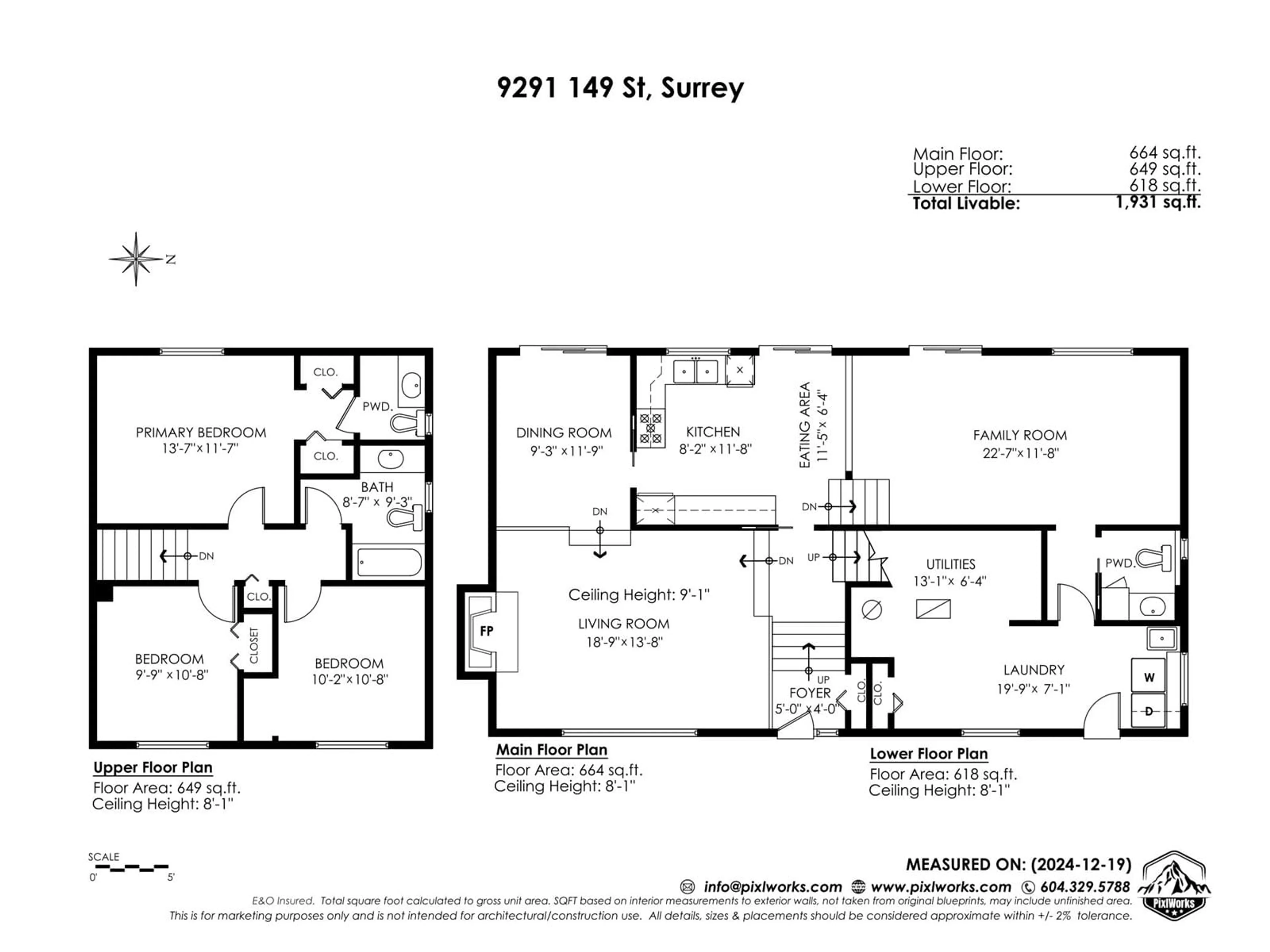 Floor plan for 9291 149, Surrey British Columbia V3A7B2