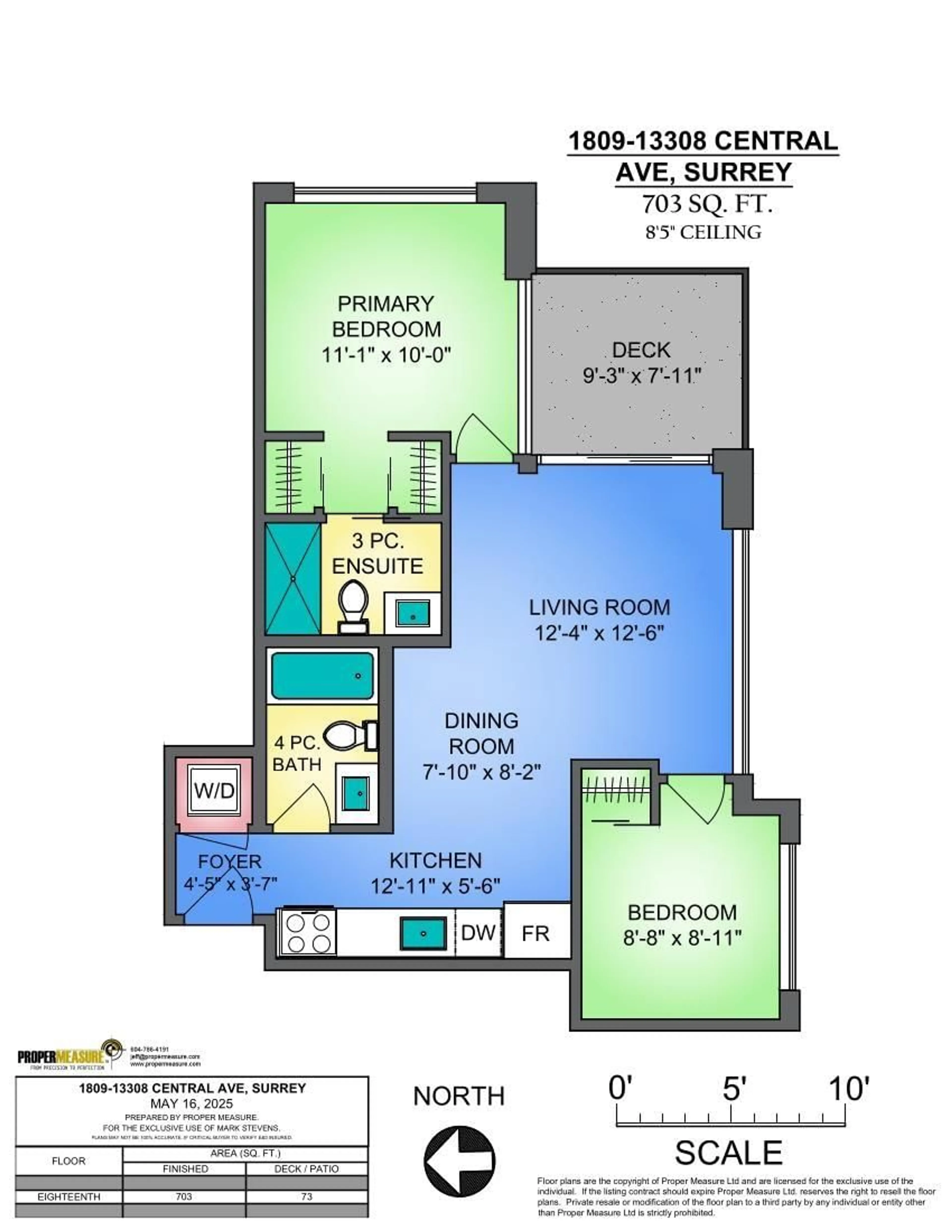 Floor plan for 1809 - 13308 CENTRAL, Surrey British Columbia V3T0M4