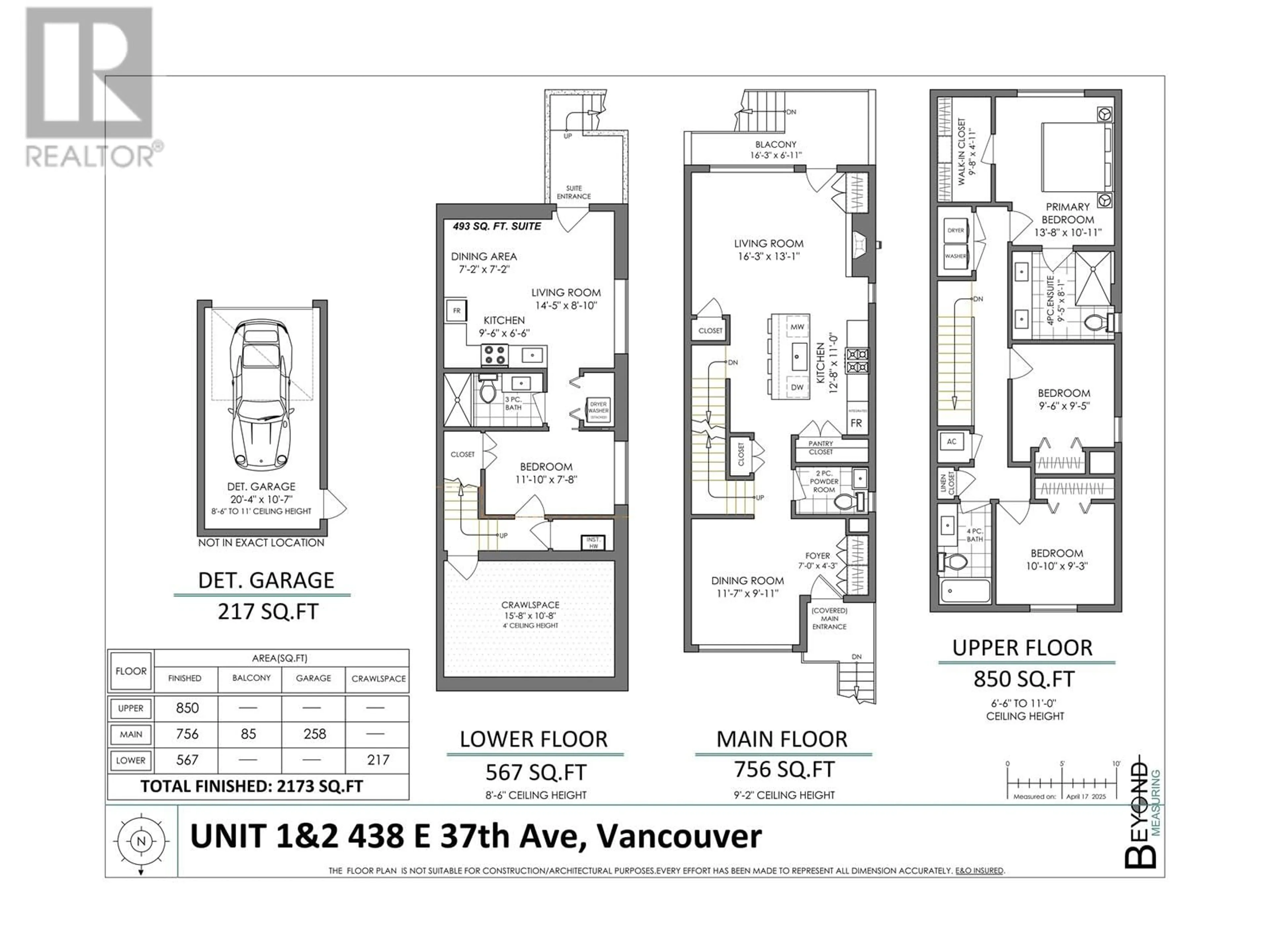 Floor plan for 438 37TH AVENUE, Vancouver British Columbia V5W1E9