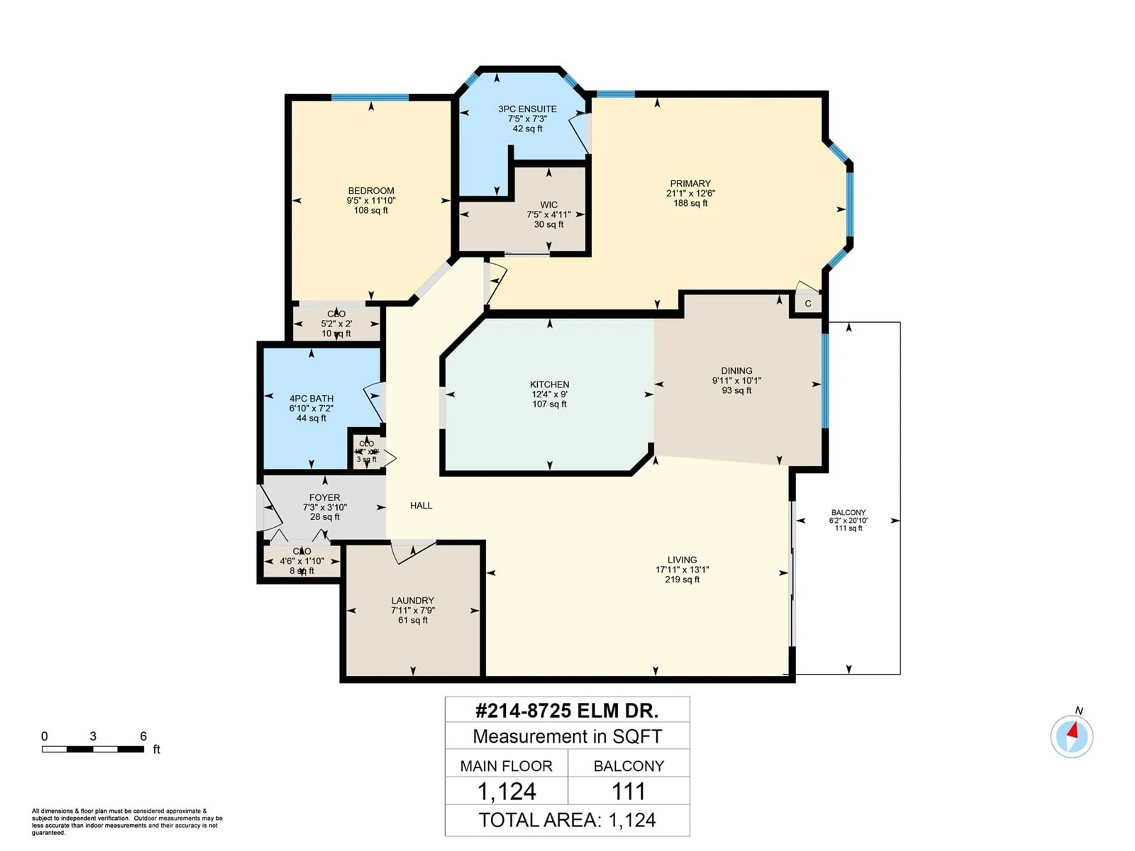 Floor plan for 214 - 8725 ELM DRIVE, Chilliwack British Columbia V2P4Y3