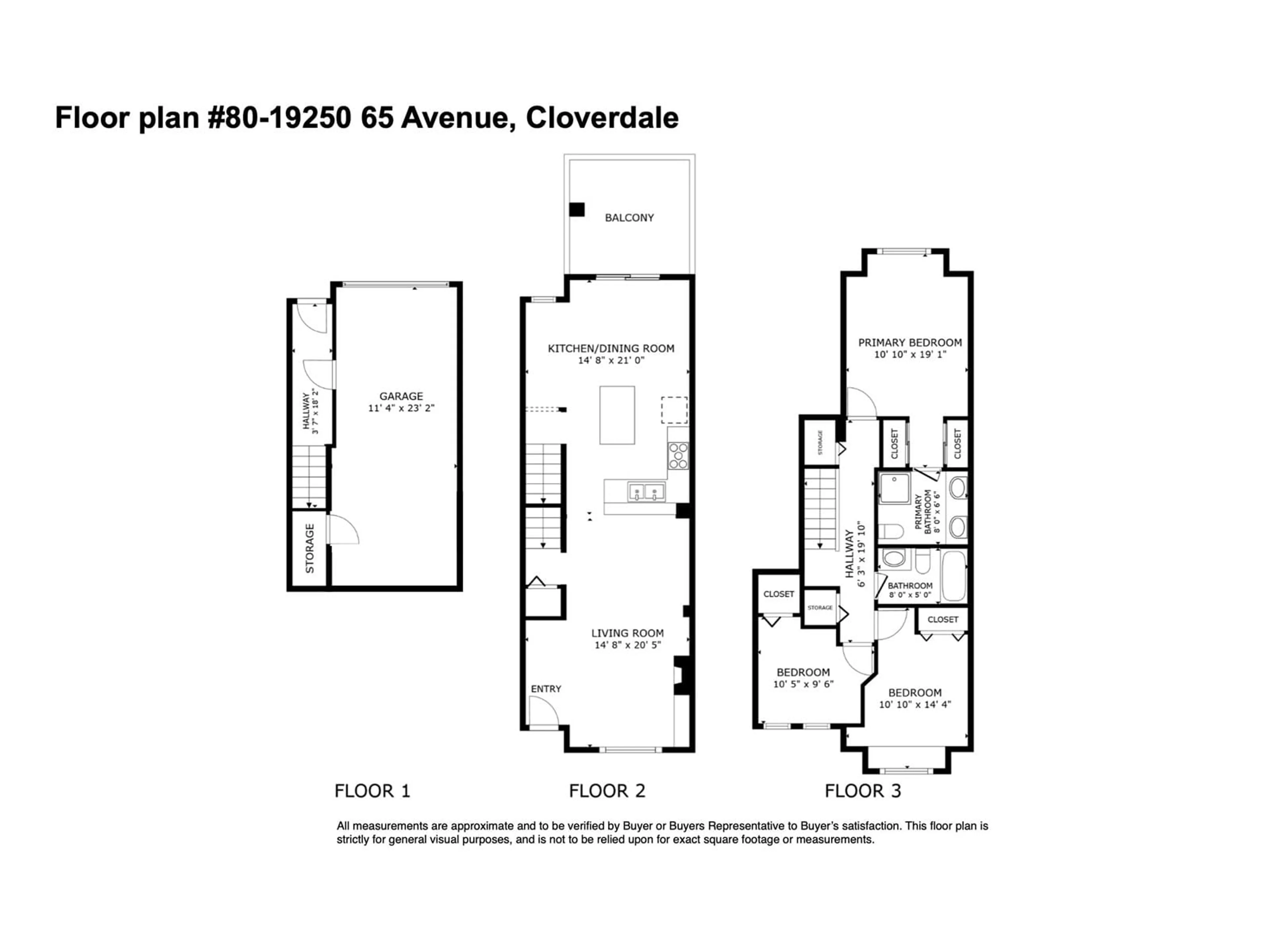 Floor plan for 80- - 19250 65, Surrey British Columbia V4N5R7