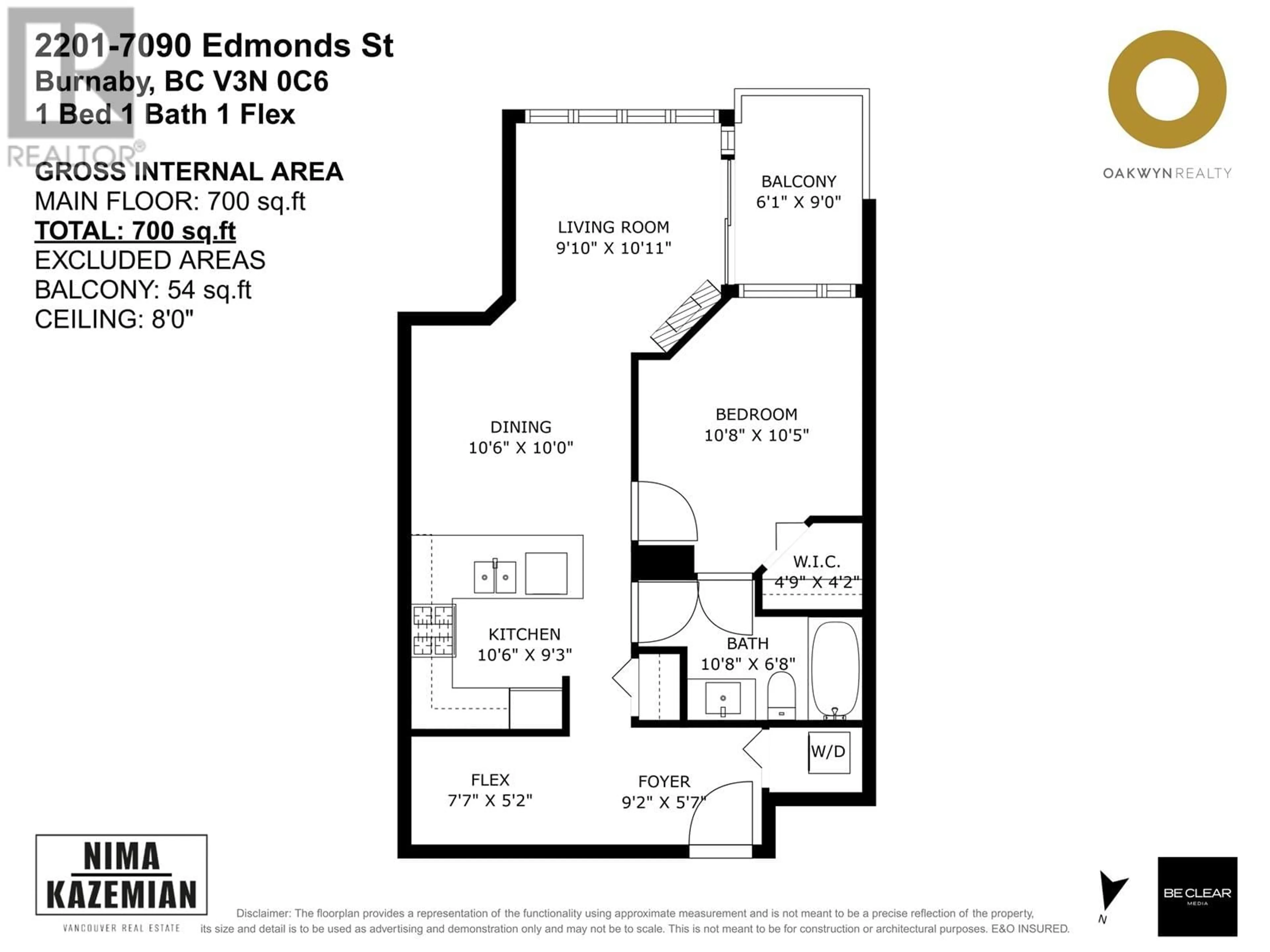 Floor plan for 2201 - 7090 EDMONDS STREET, Burnaby British Columbia V3N0C6