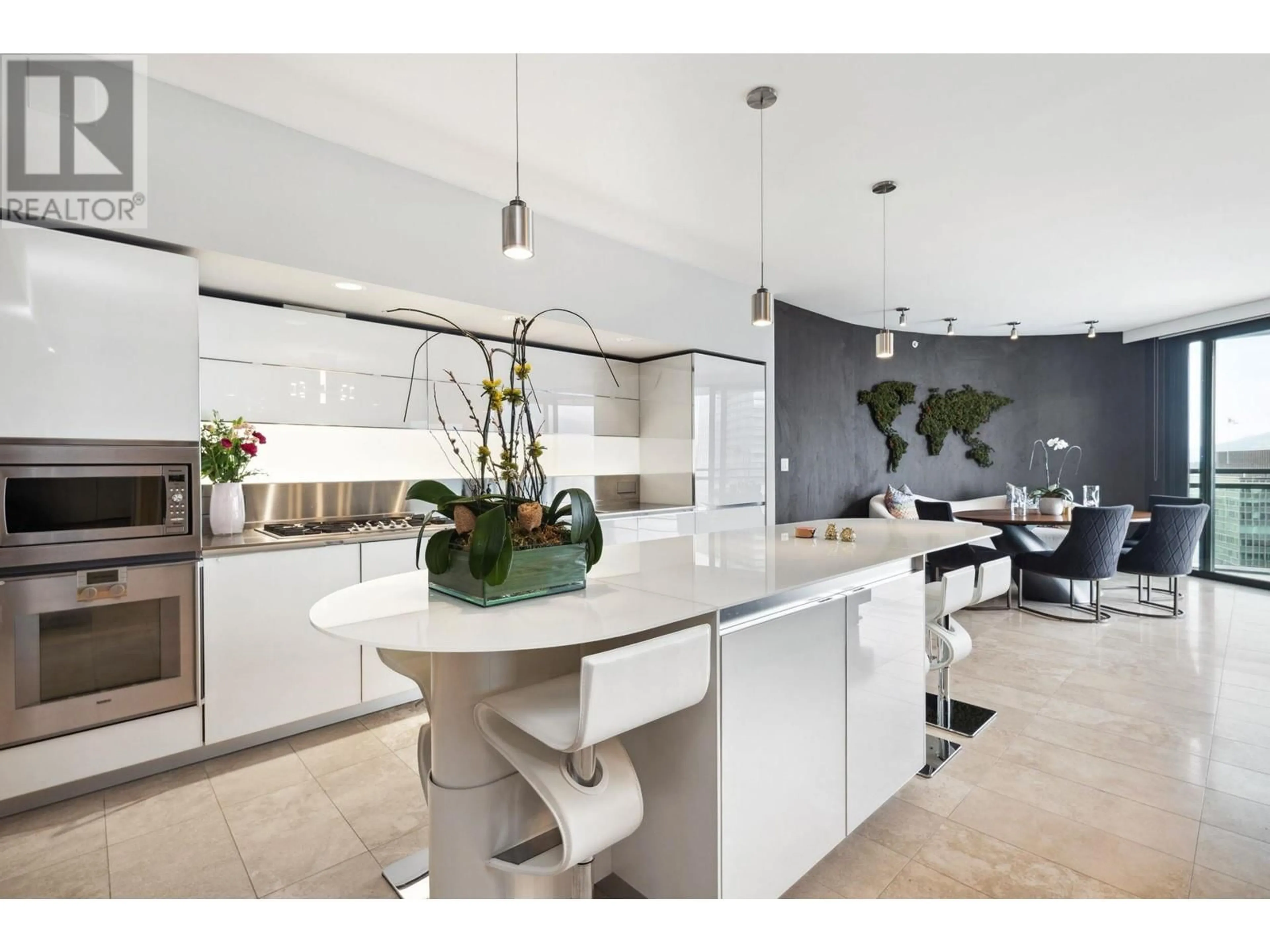 Contemporary kitchen, ceramic/tile floor for 3006 - 838 HASTINGS STREET, Vancouver British Columbia V6C0A6