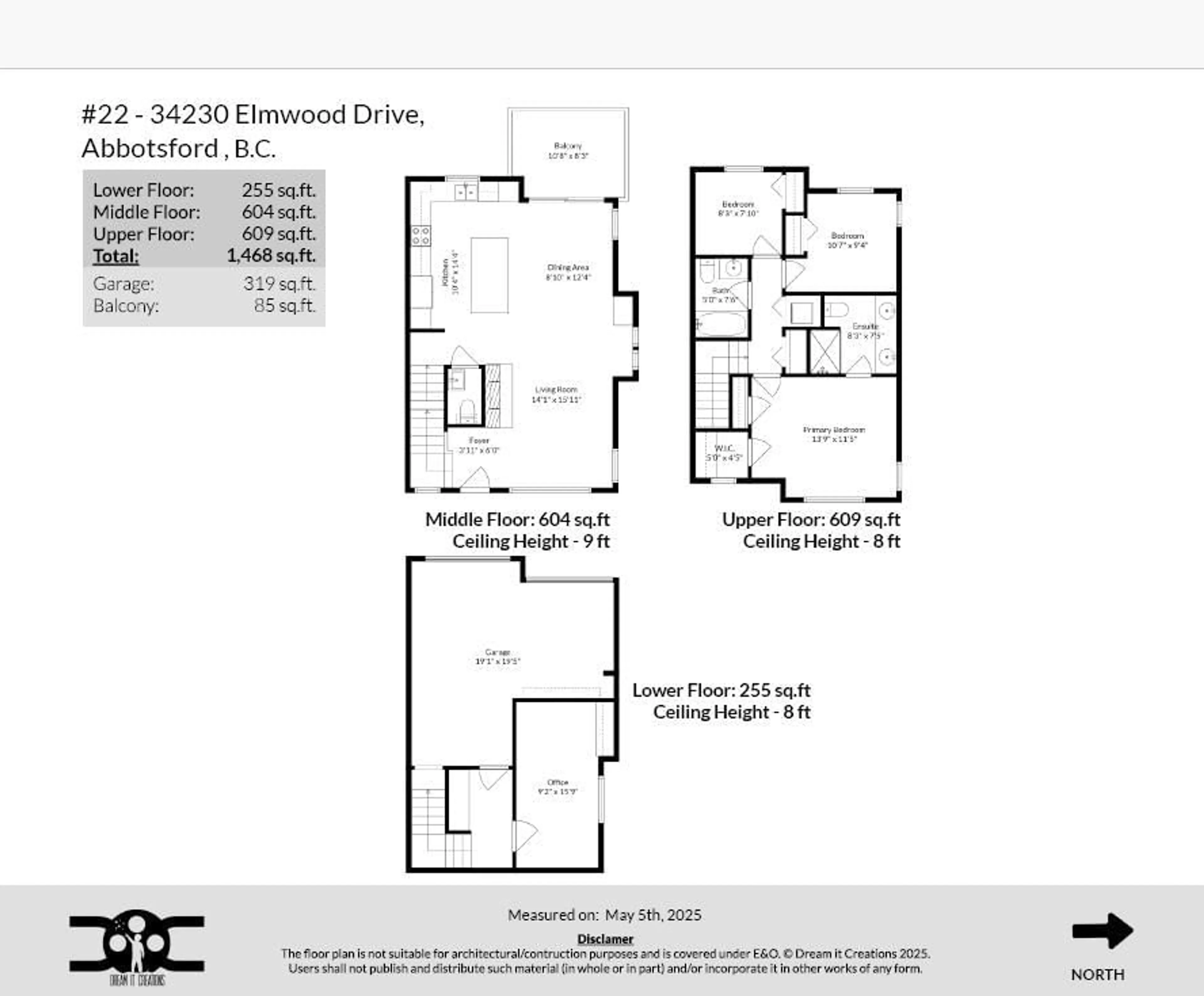 Floor plan for 22 - 34230 ELMWOOD, Abbotsford British Columbia V2S0J1