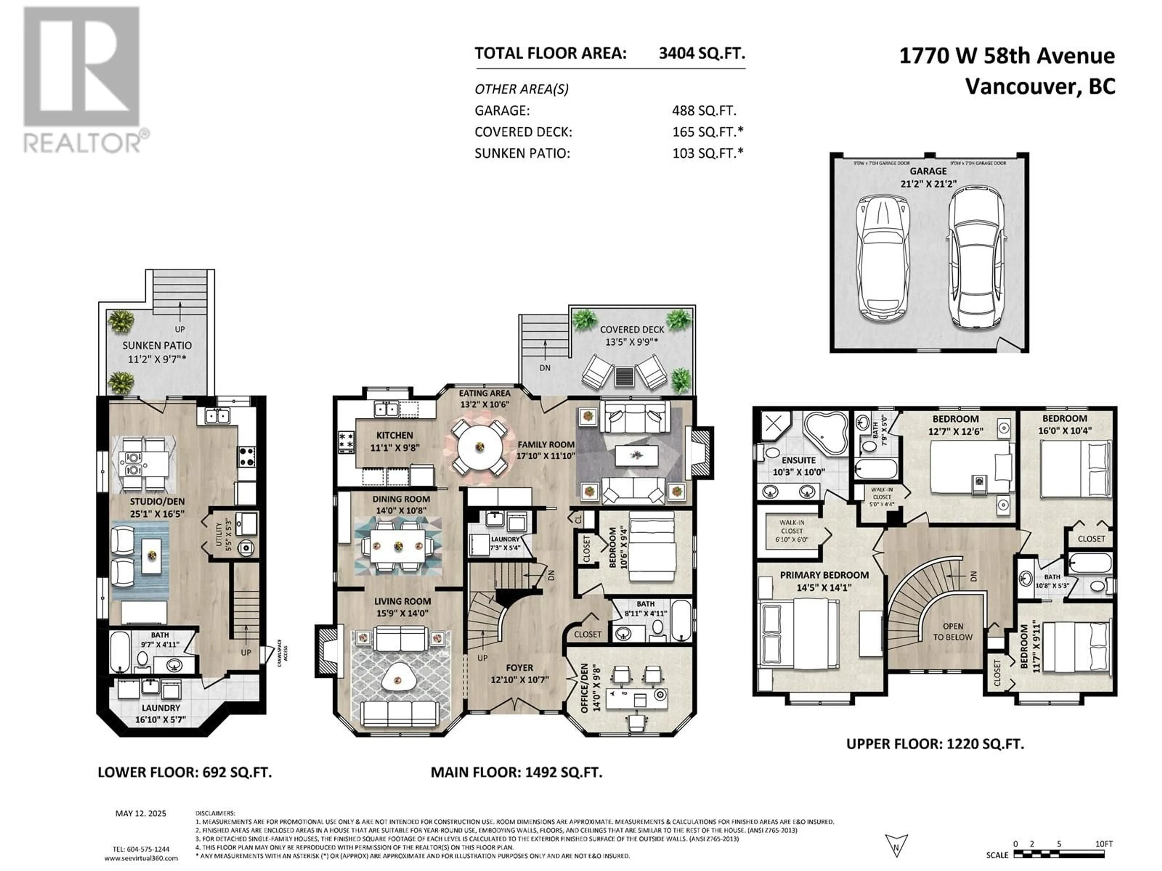 Floor plan for 1770 58TH AVENUE, Vancouver British Columbia V6P1W9