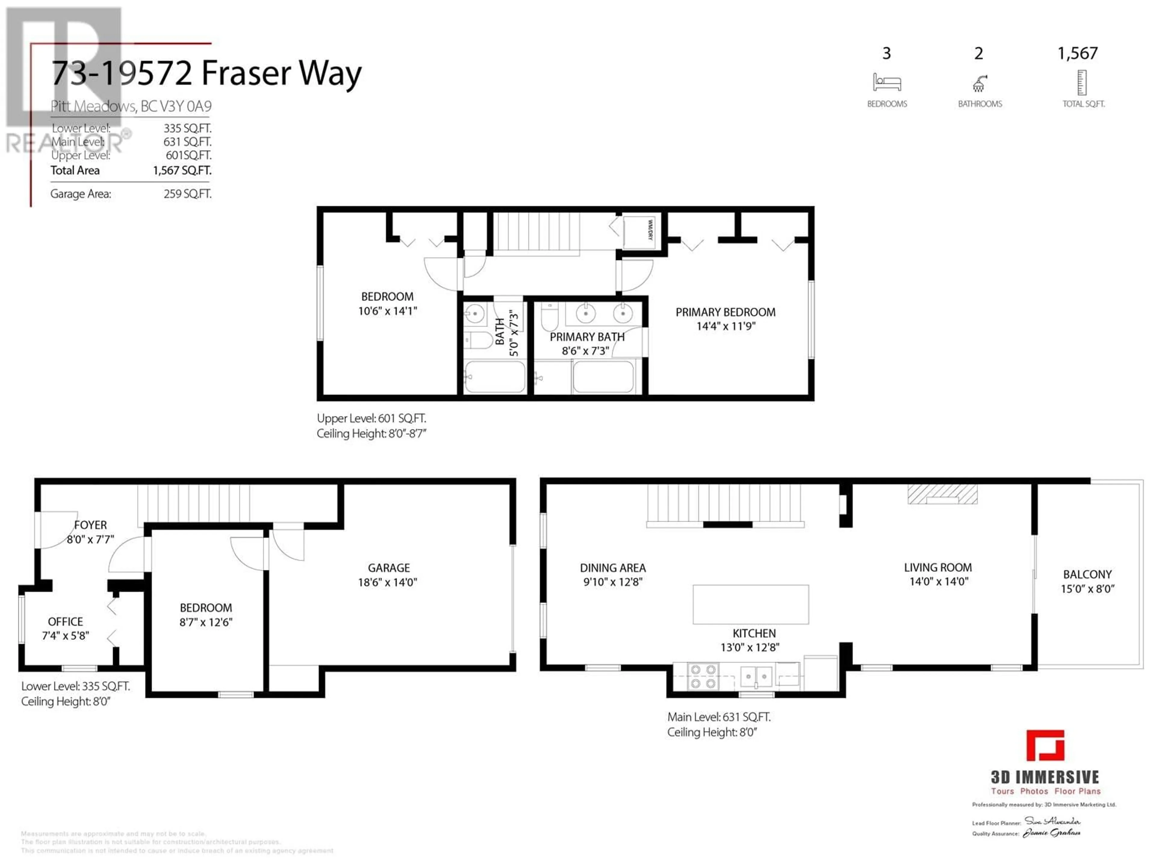 Floor plan for 73 - 19572 FRASER WAY, Pitt Meadows British Columbia V3Y0A9