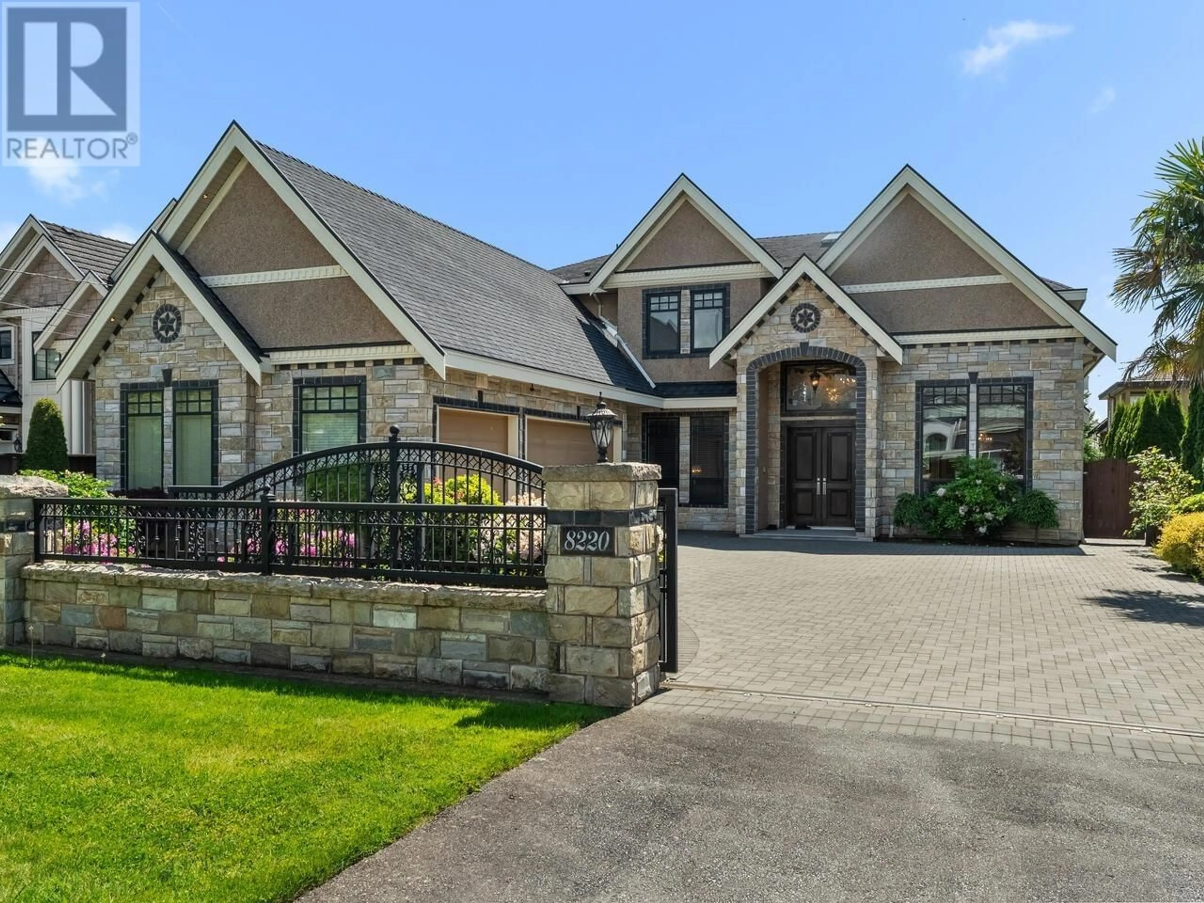 Home with brick exterior material, street for 8220 PIGOTT ROAD, Richmond British Columbia V7A2C2