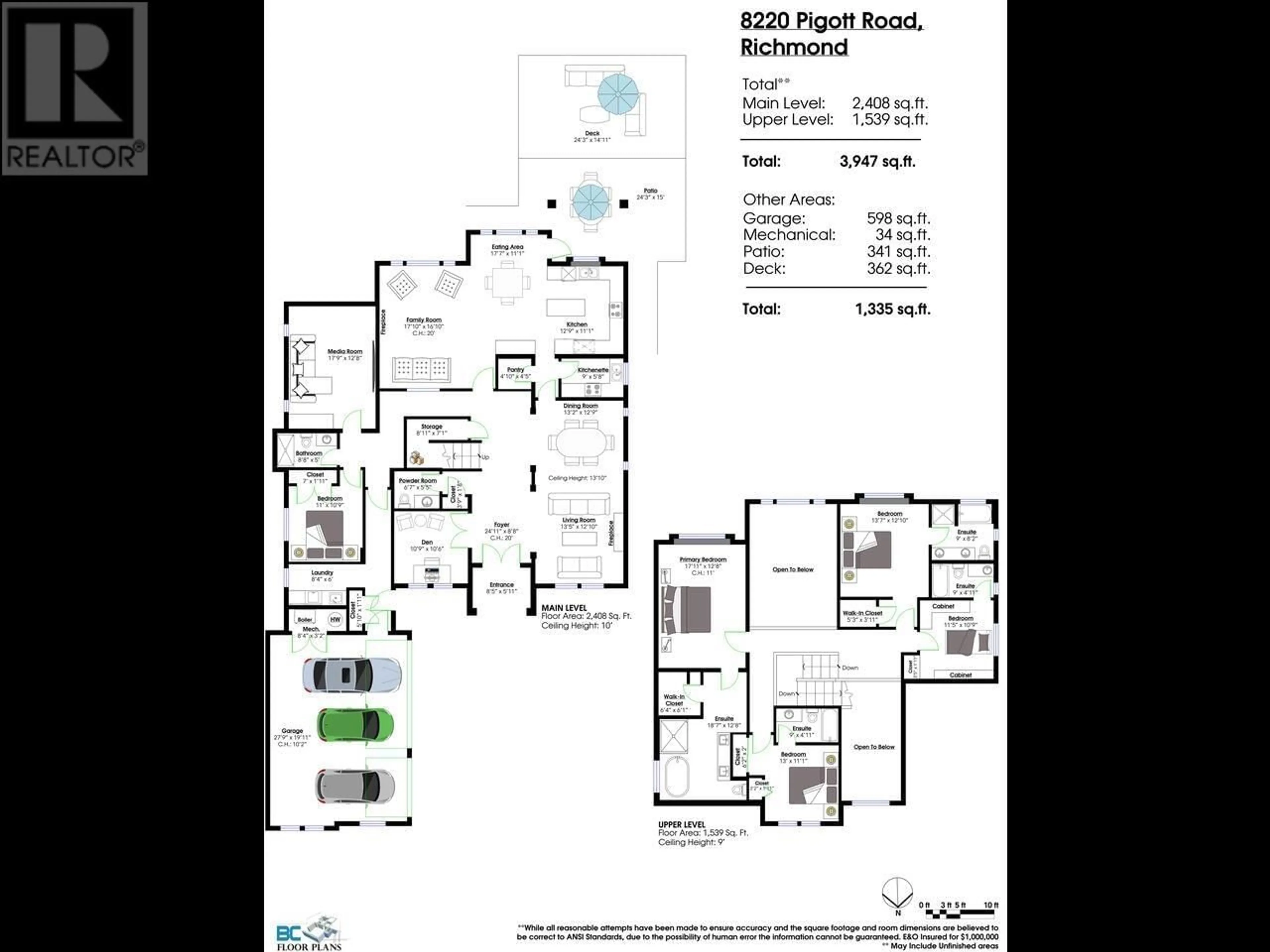 Floor plan for 8220 PIGOTT ROAD, Richmond British Columbia V7A2C2