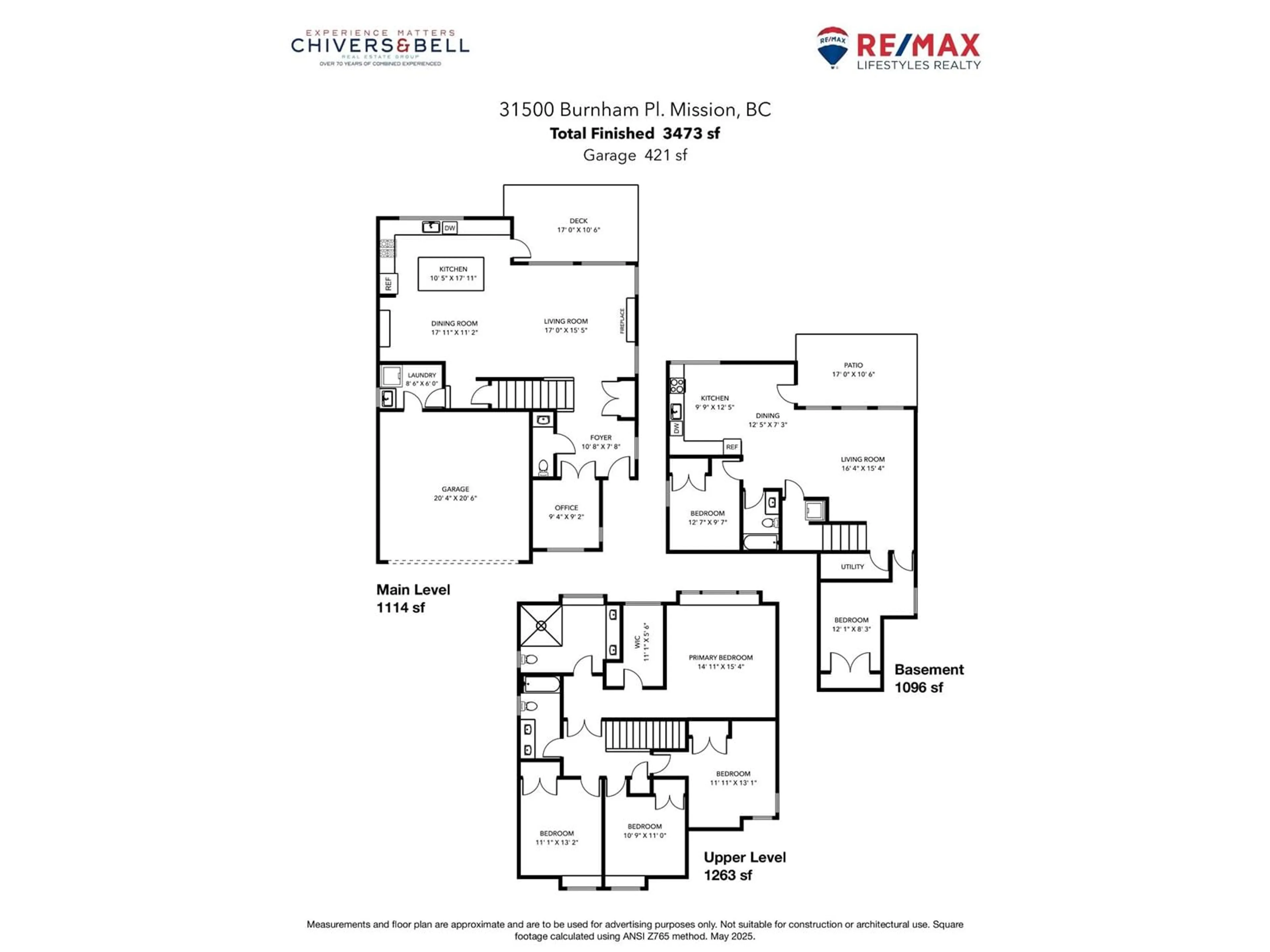 Floor plan for 31500 BURNHAM, Mission British Columbia V4S0E8