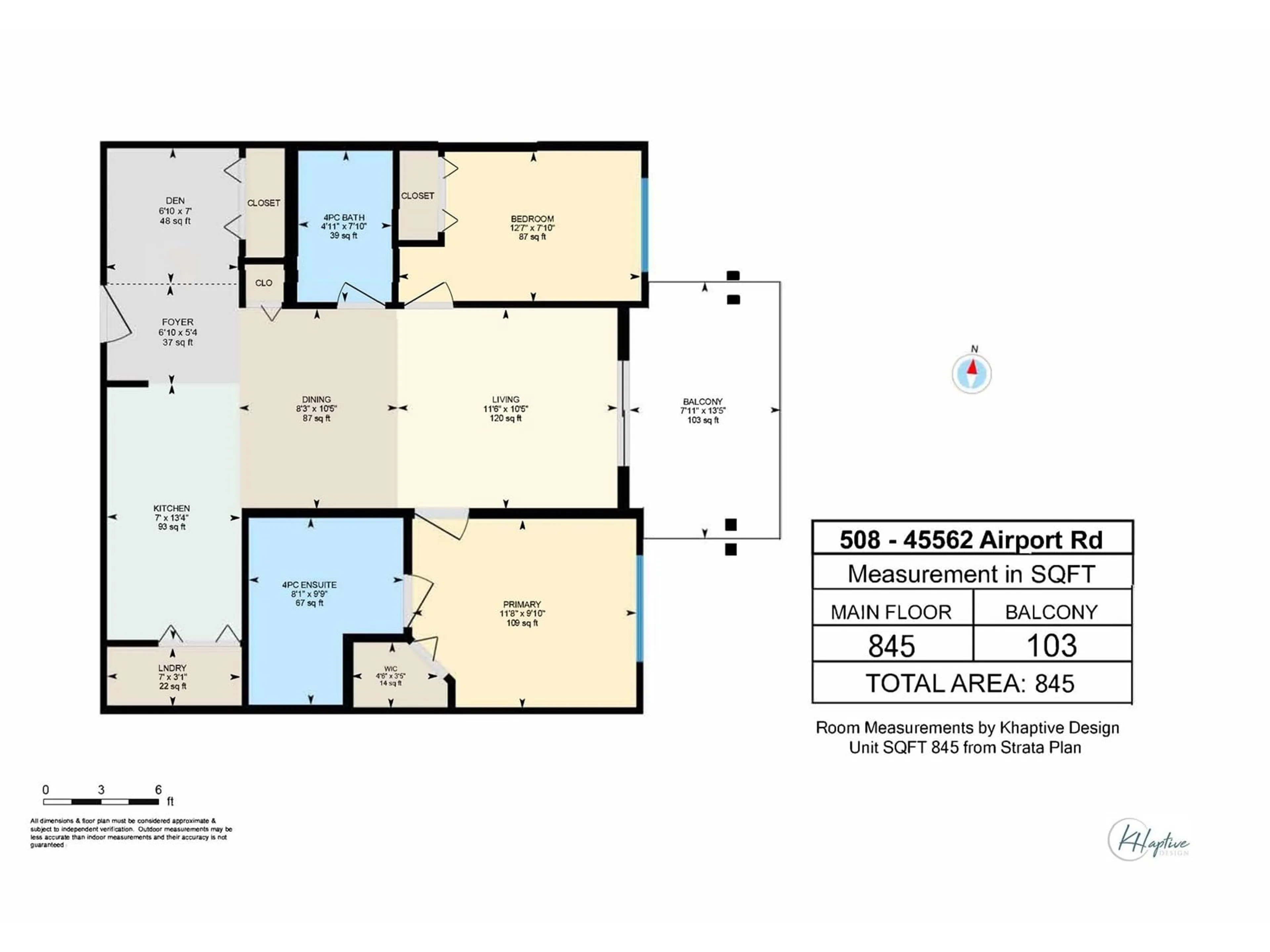 Floor plan for 508 - 45562 AIRPORT ROAD, Chilliwack British Columbia V2P0J8