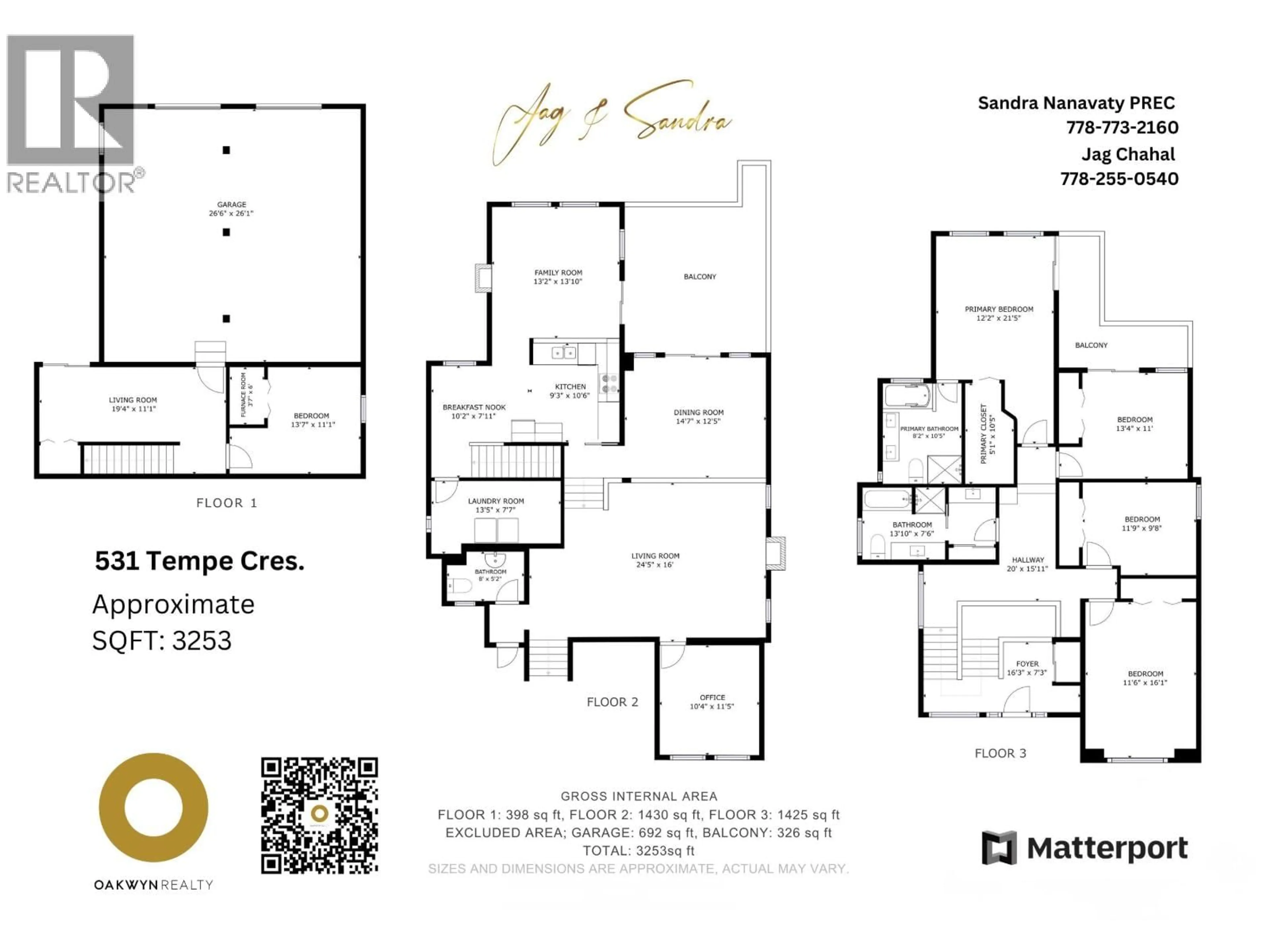 Floor plan for 531 TEMPE CRESCENT, North Vancouver British Columbia V7N1E7