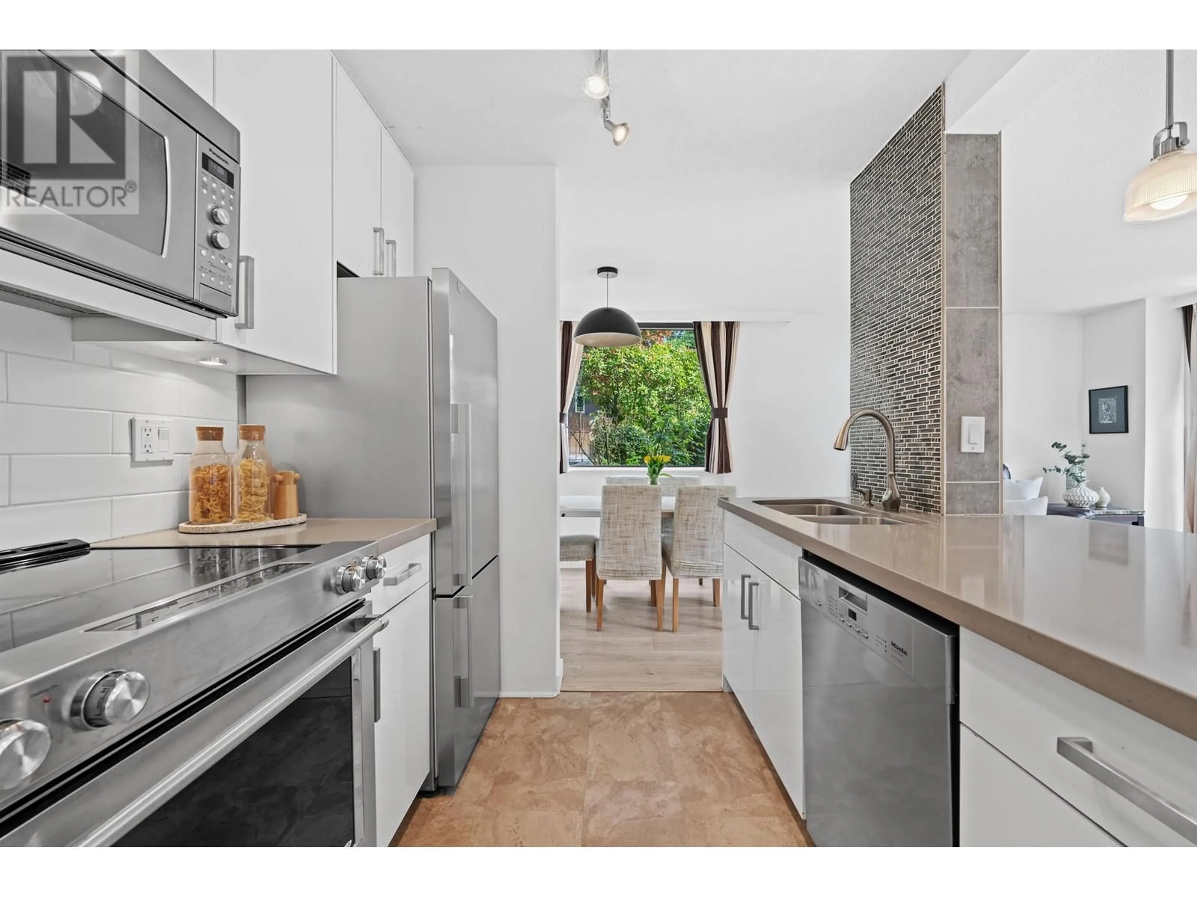 Standard kitchen, ceramic/tile floor for 104 - 5350 BALSAM STREET, Vancouver British Columbia V6M4B4