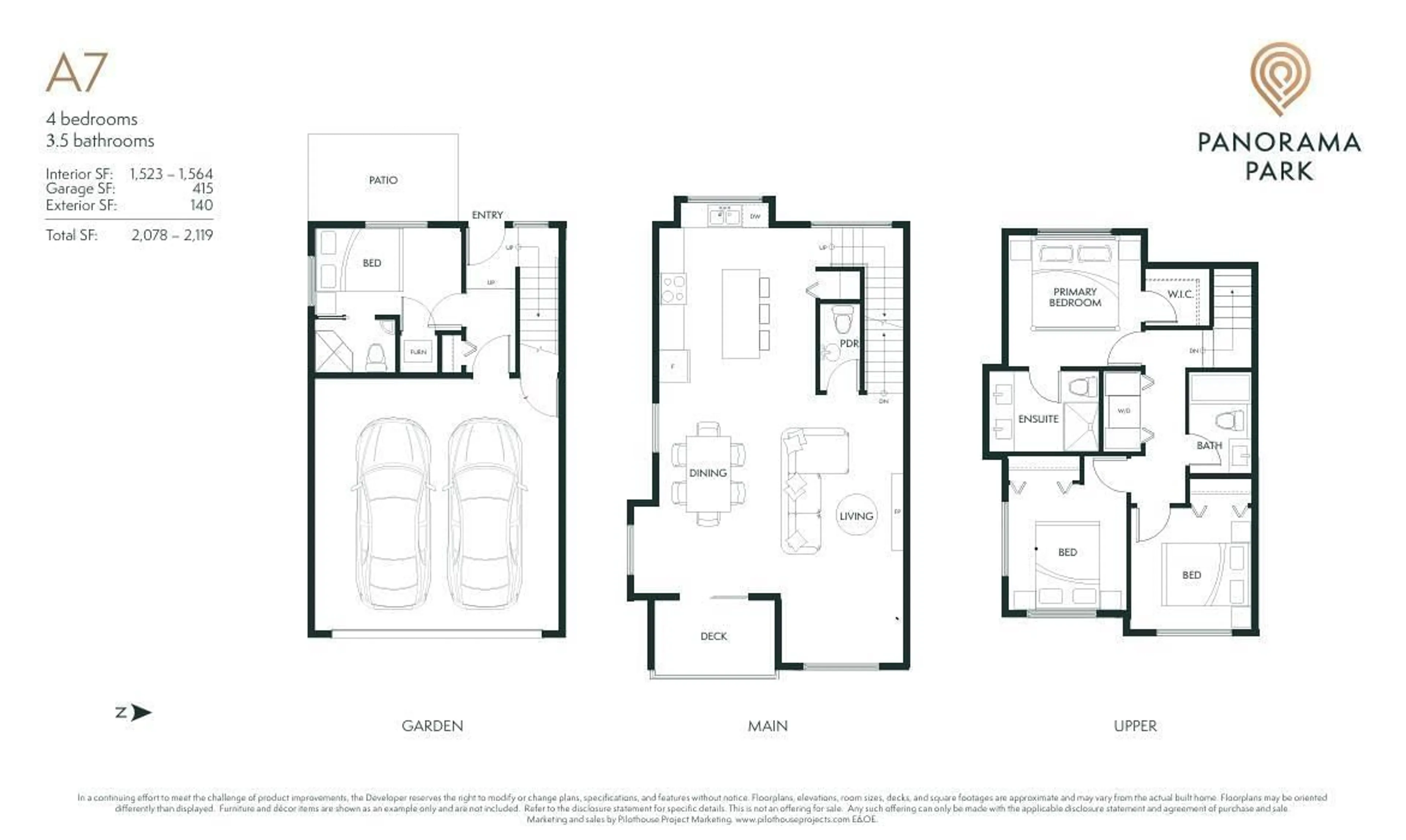 Floor plan for 32 - 6138 128, Surrey British Columbia V3X0K9