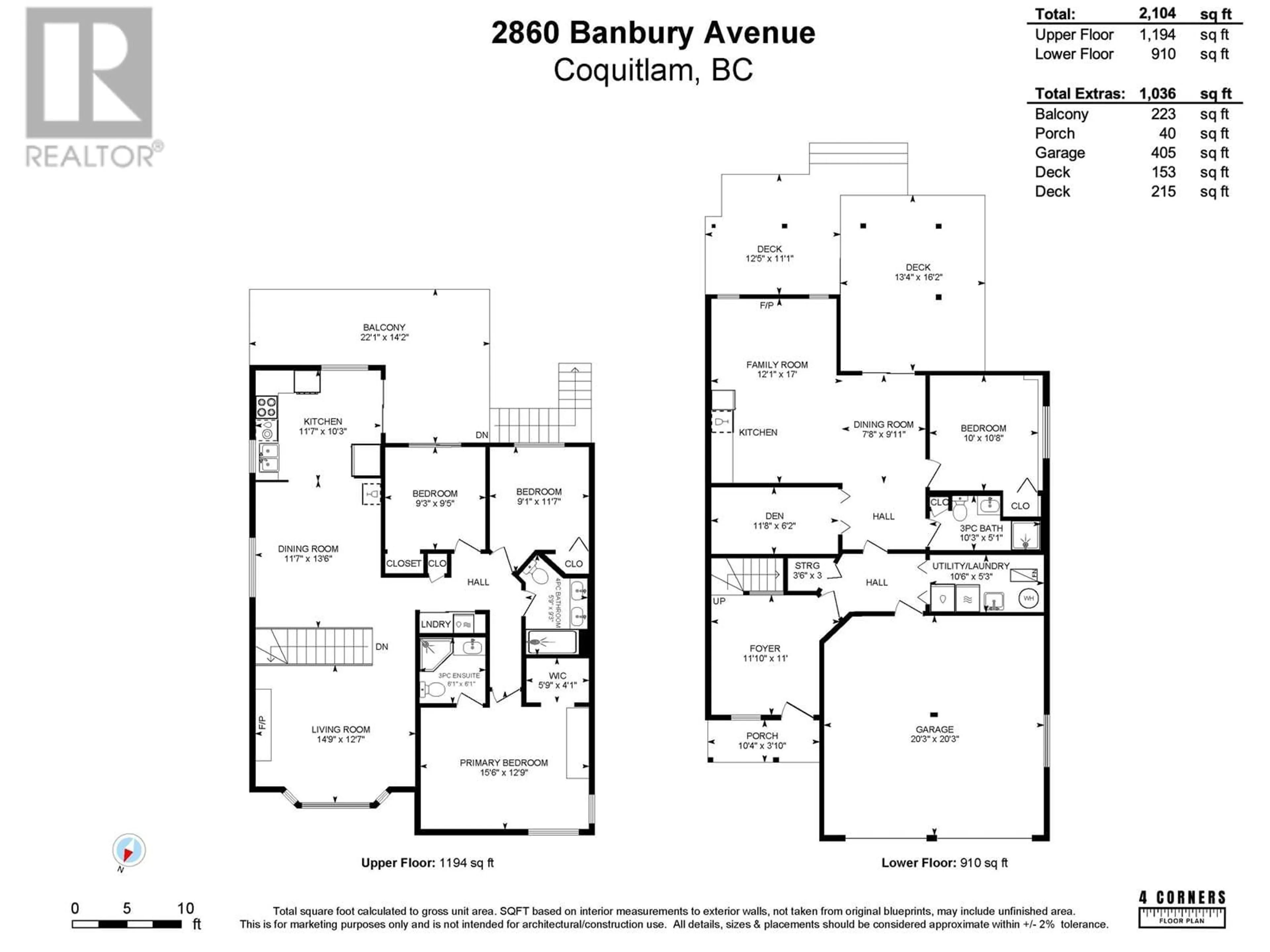 Floor plan for 2860 BANBURY AVENUE, Coquitlam British Columbia V3B5H2