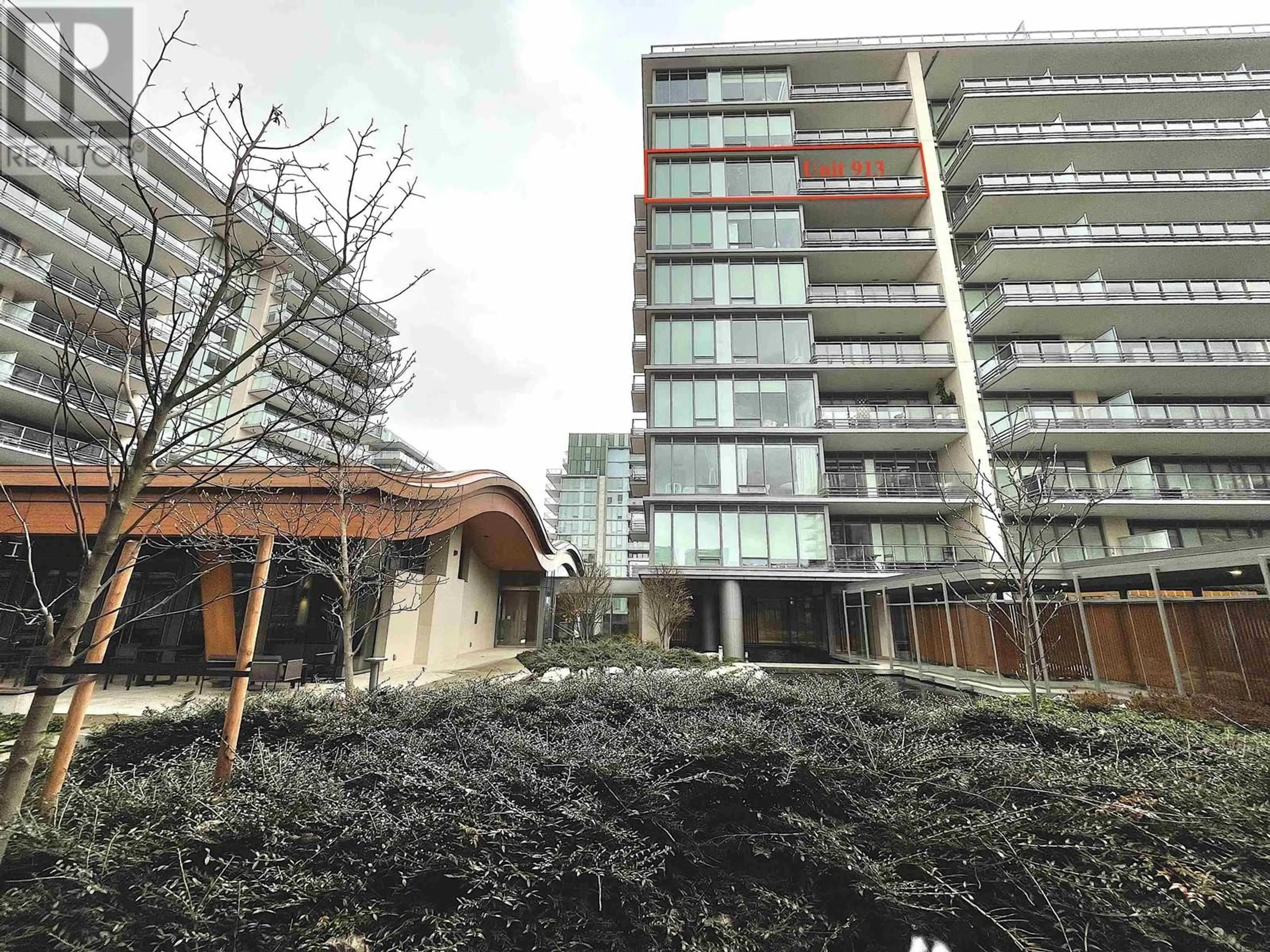 A pic from outside/outdoor area/front of a property/back of a property/a pic from drone, building for 913 - 6688 PEARSON WAY, Richmond British Columbia V7C0E5