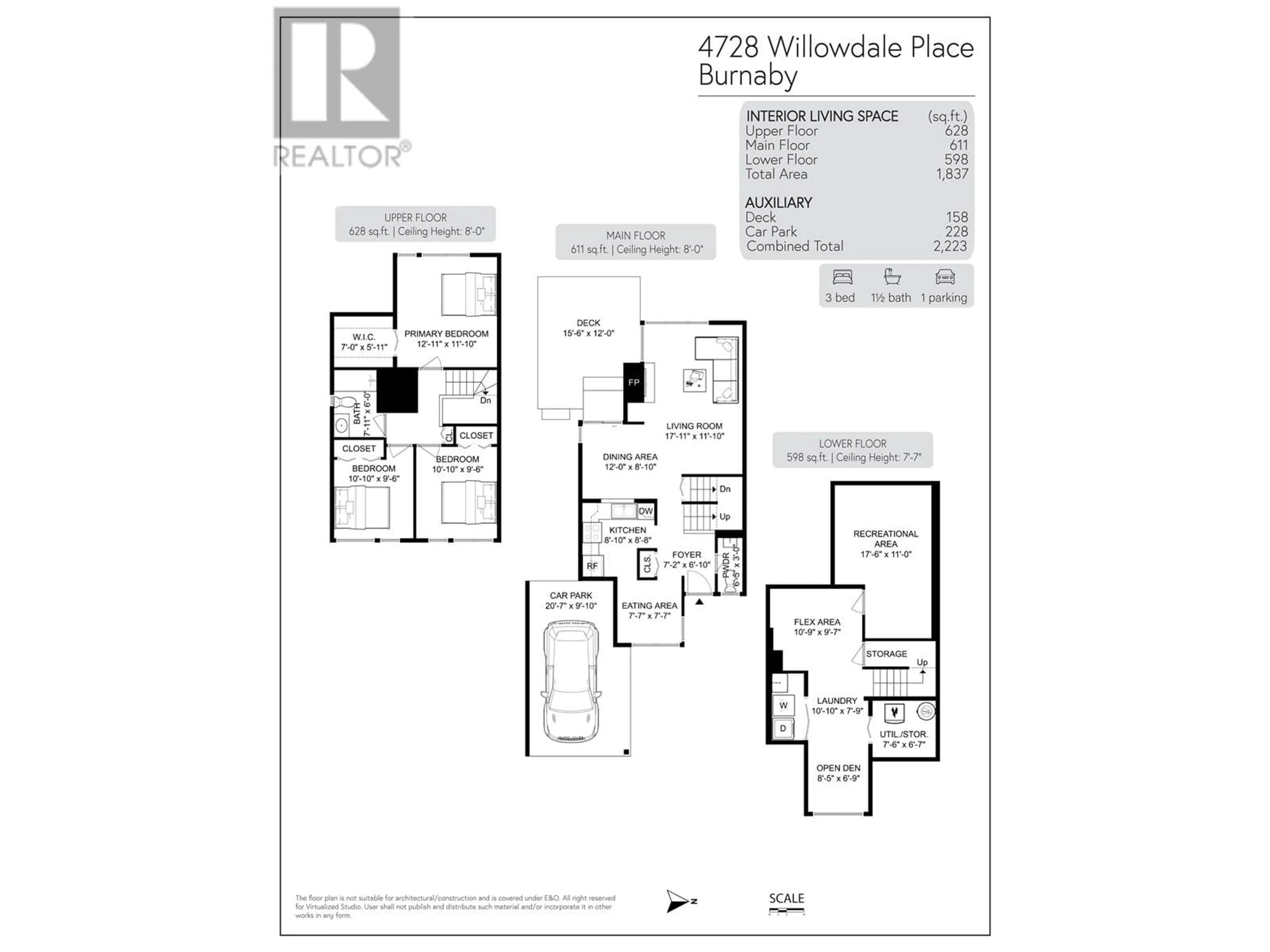 Floor plan for 4728 WILLOWDALE PLACE, Burnaby British Columbia V5G4B4